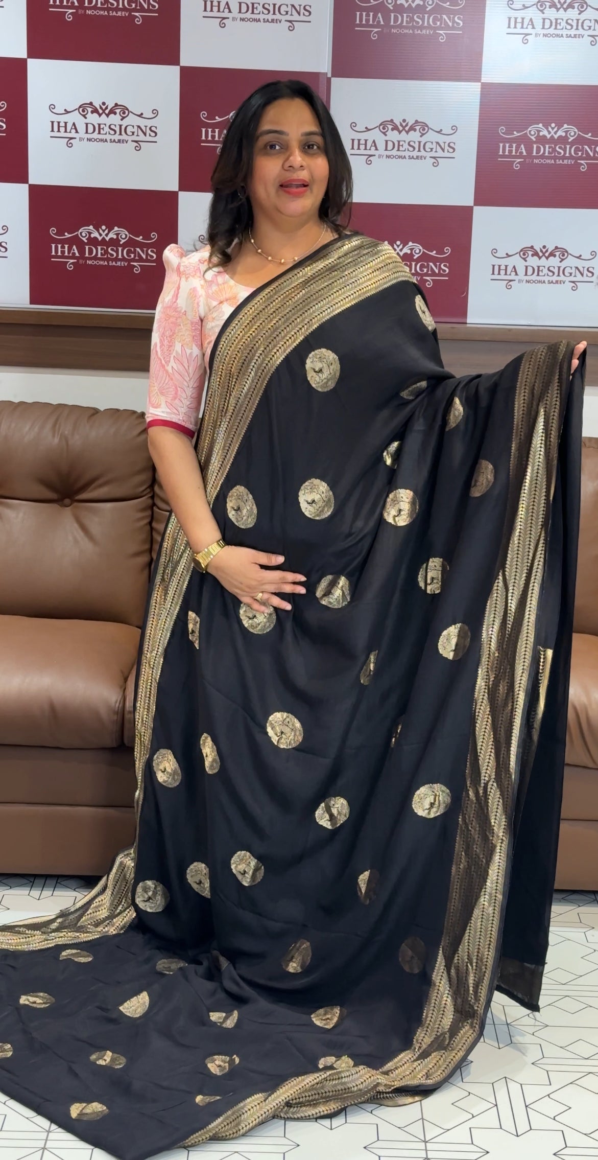 SEMI BANARASI SAREES - IHA 27676