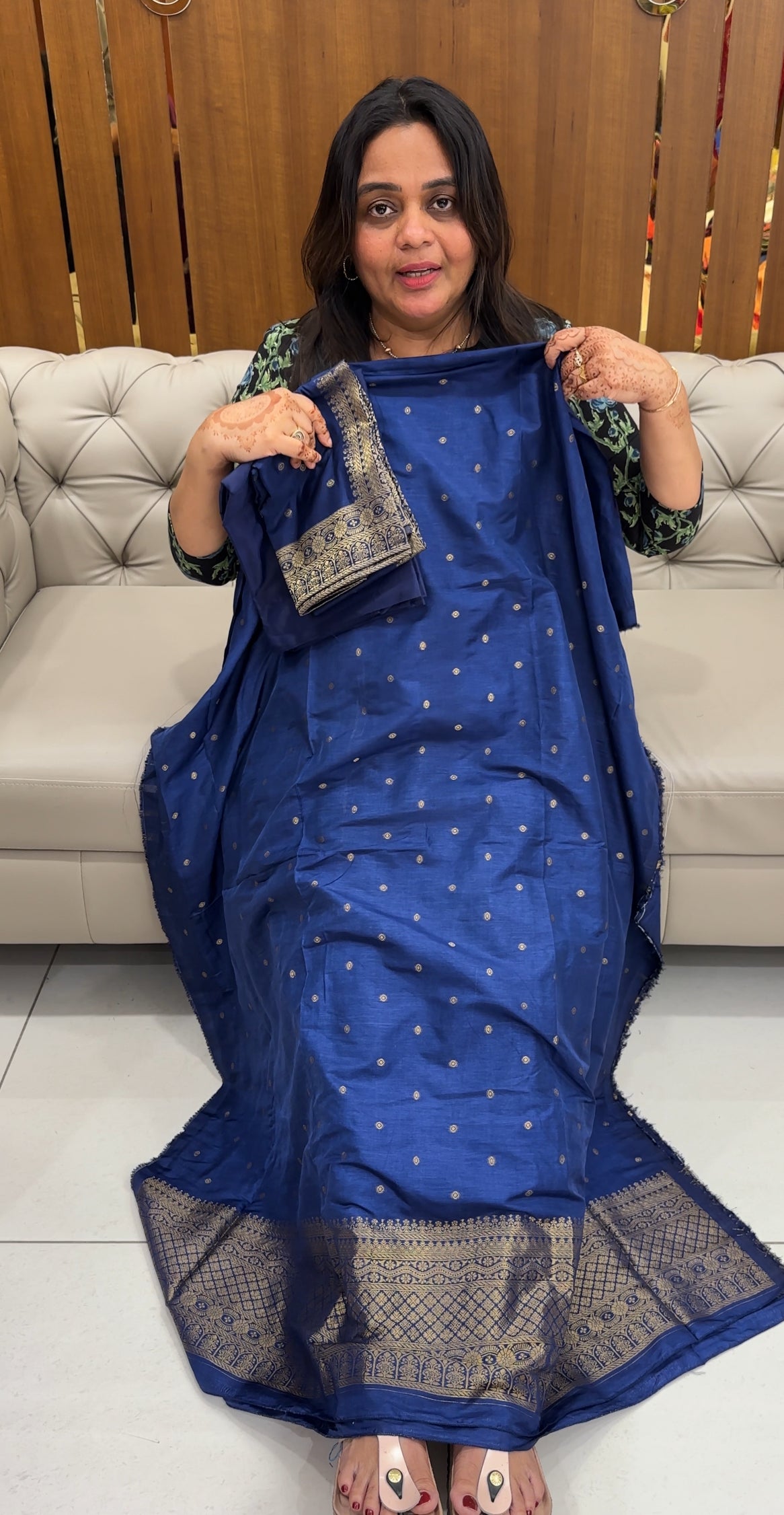 SEMI BANARASI UNSTITCHED SALWAR SUITS - IHA 27420