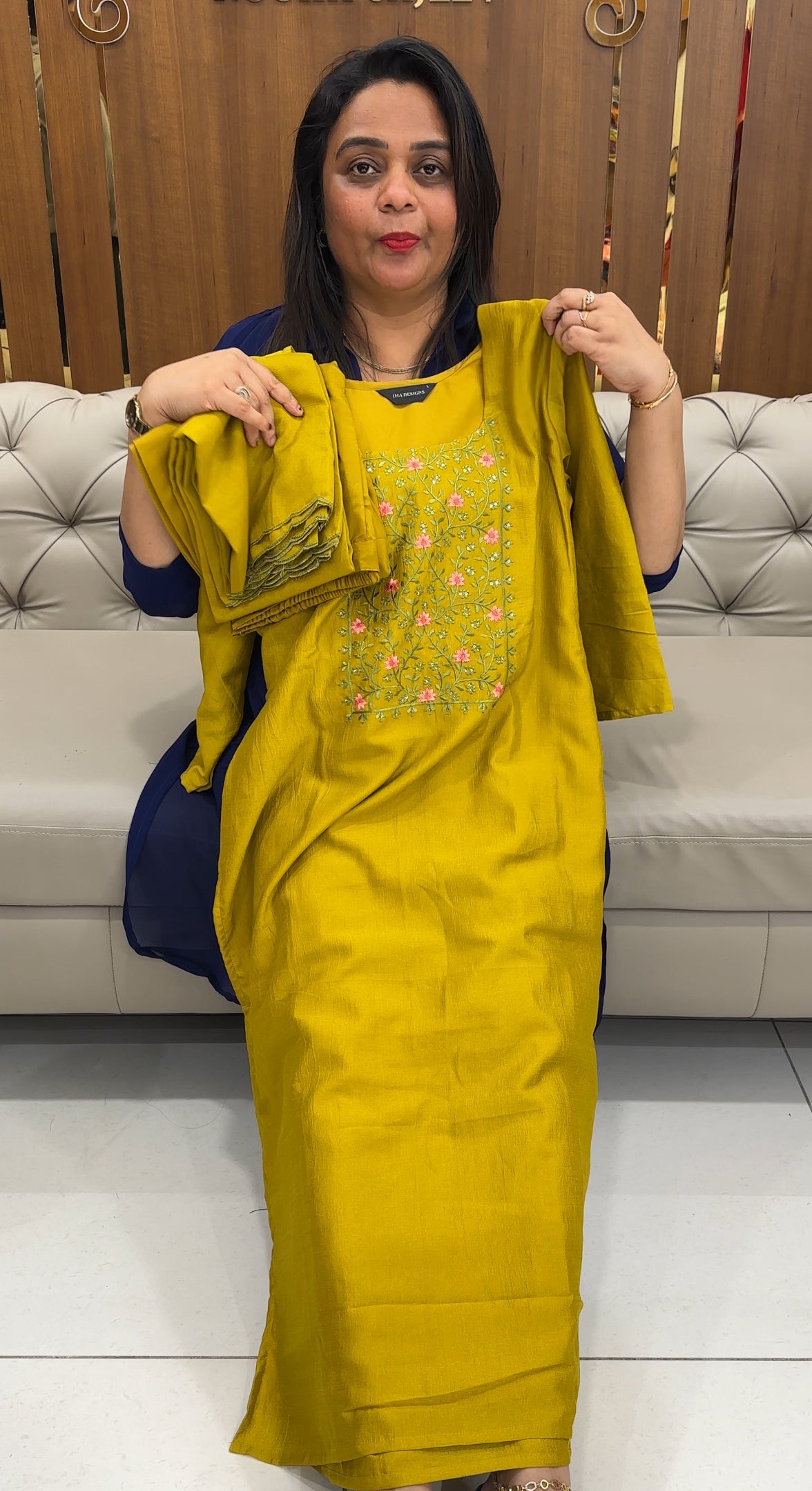 READY TO WEAR TOP, BOTTOM AND DUPATTA - IHA 25878