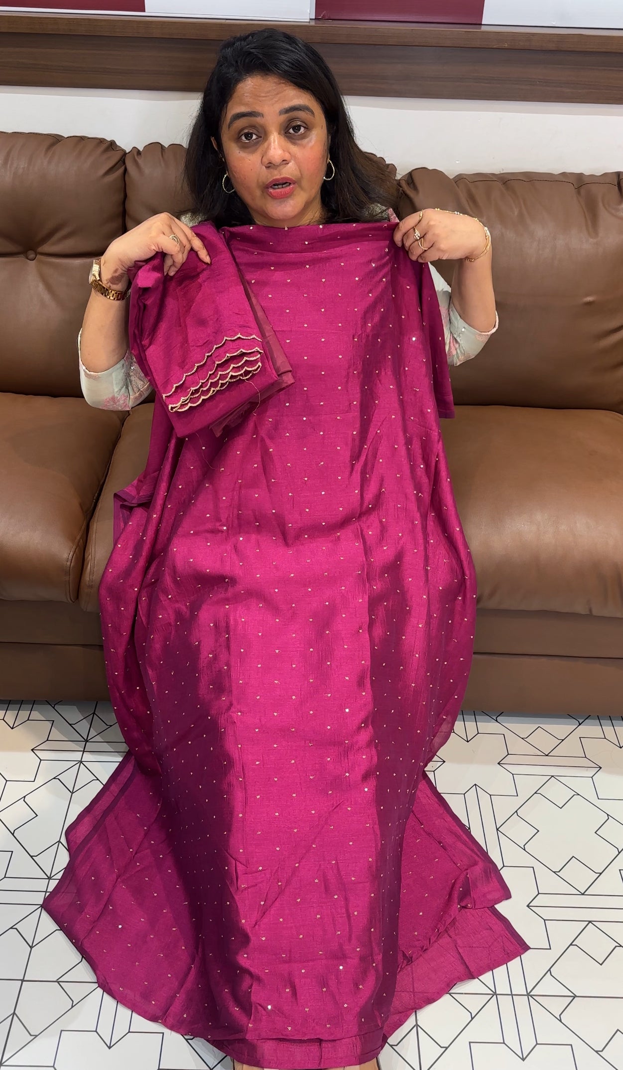 SEMI RAW SILK UNSTITCHED SALWAR SUITS - IHA 26496