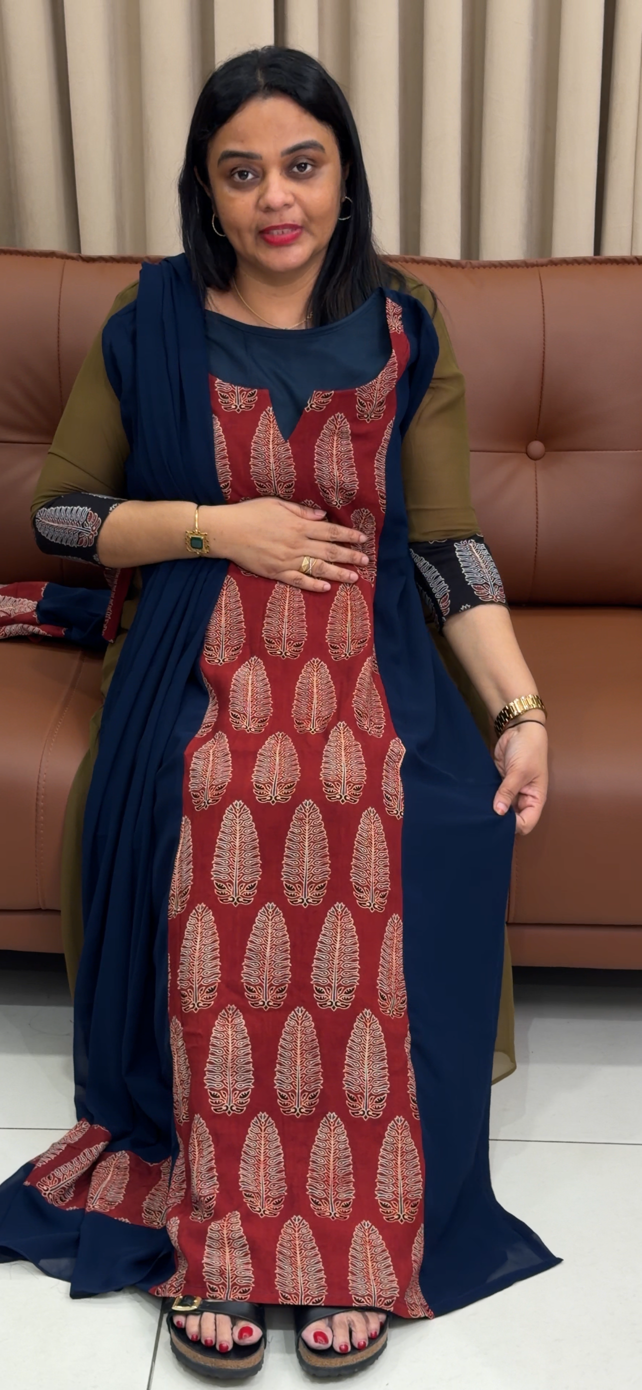 IHA'S IN-HOUSE FAUX GEORGETTE UNSTITCHED SALWAR SUITS - IHA 34319