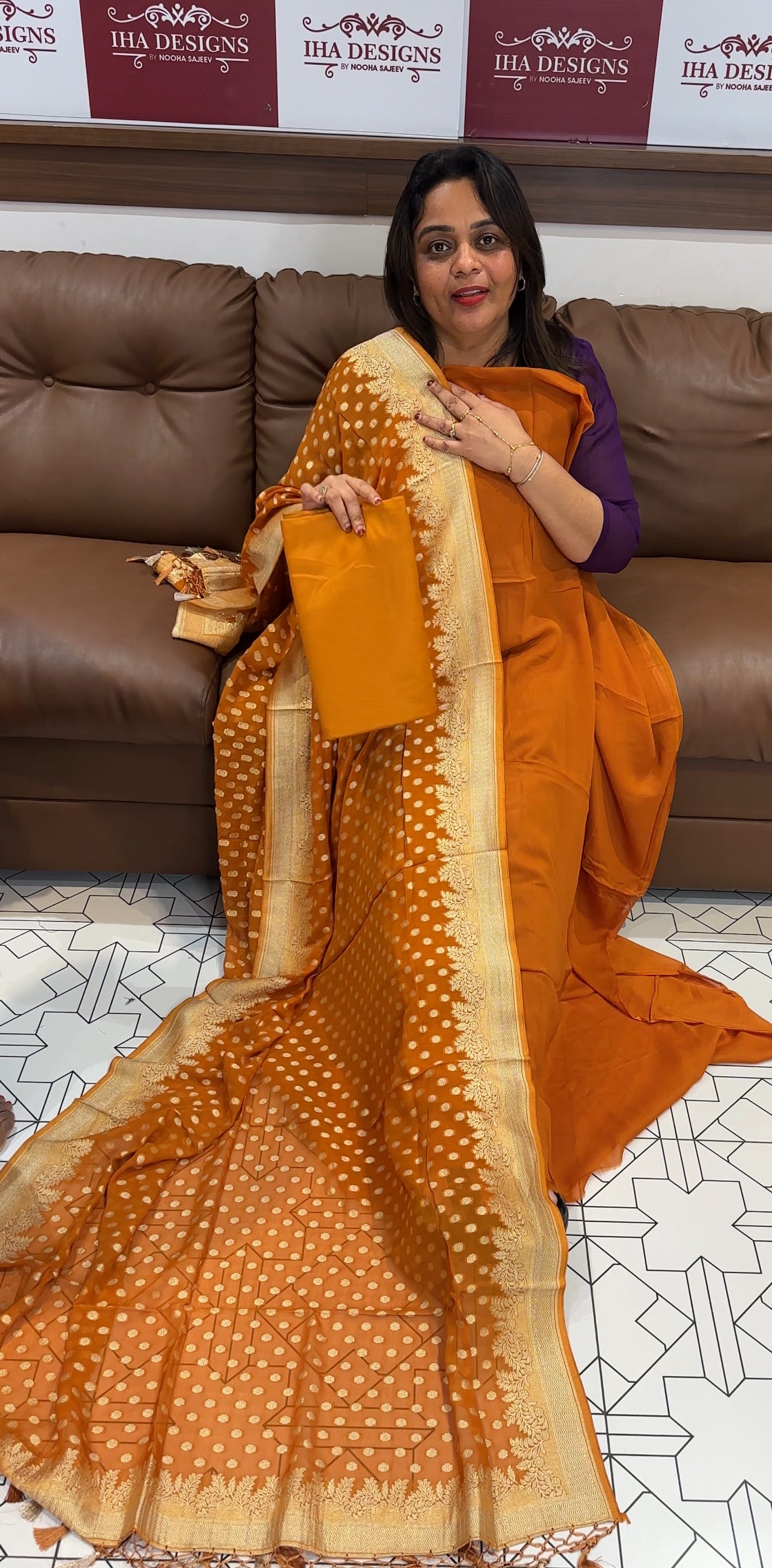 BANARASI UNSTITCHED SALWAR SUITS - IHA 24666