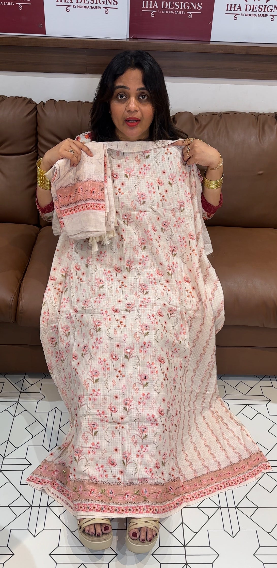 PRINTED COTTON UNSTITCHED SALWAR SUITS - IHA 26151