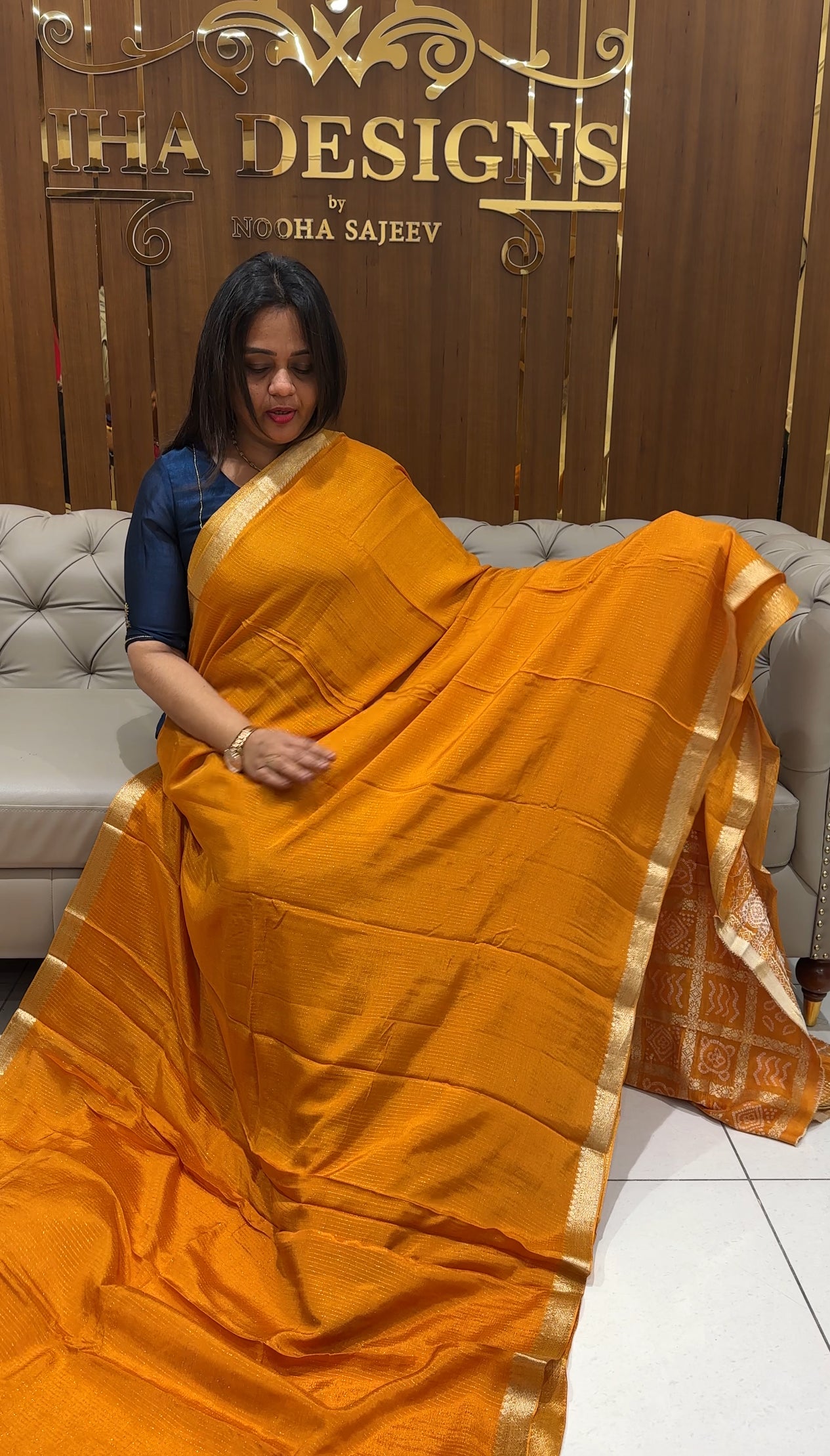 PLATINUM CHIFFON SAREES - IHA 24421