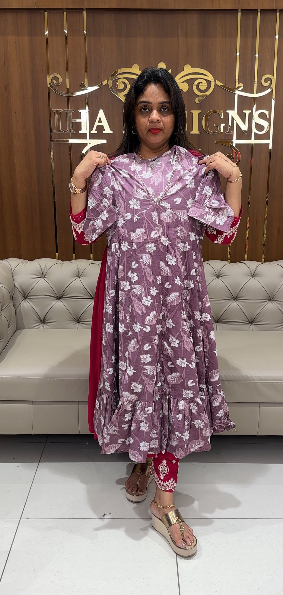 COTTON PRINTED FROCKS - IHA 24133