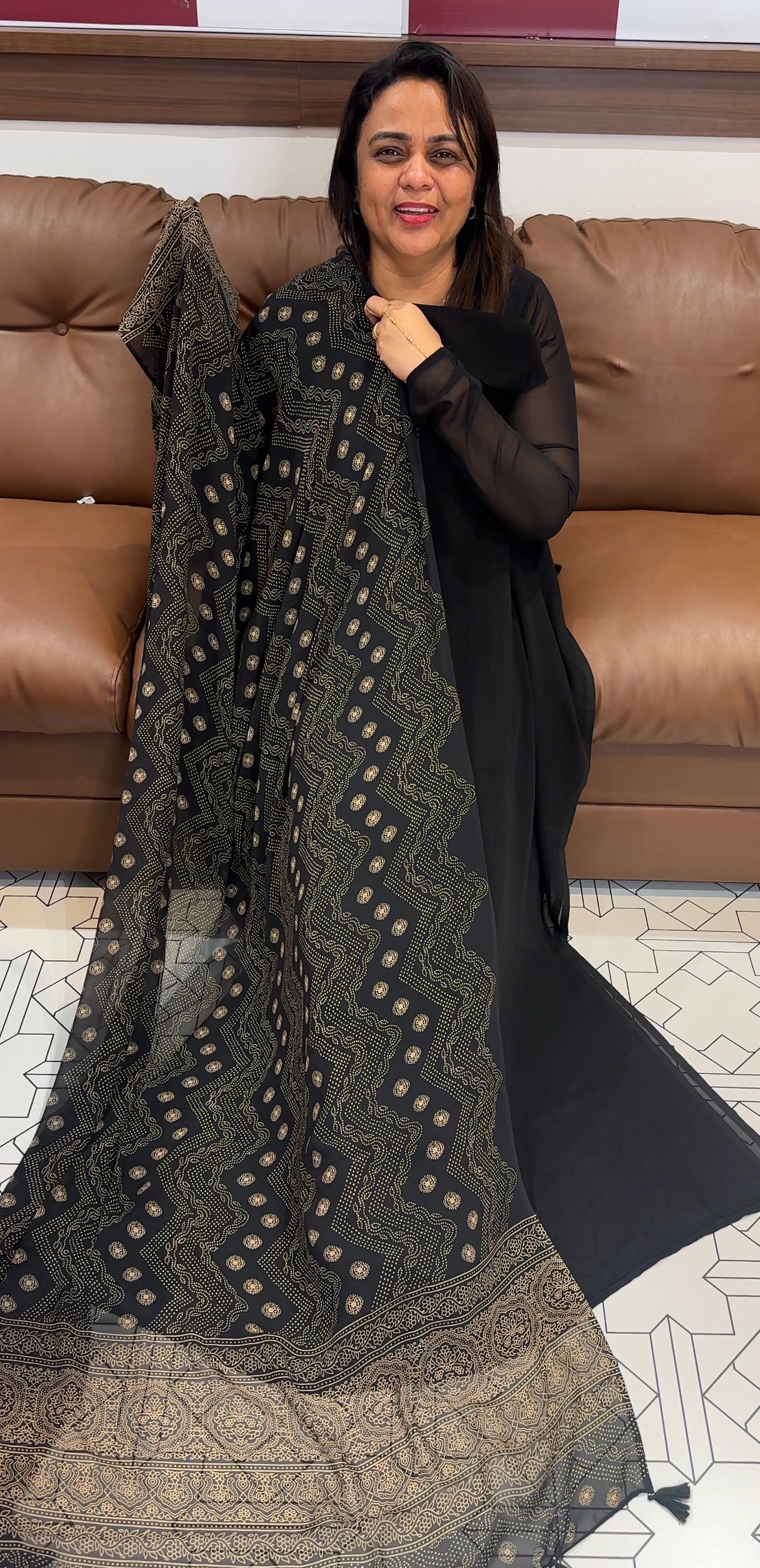 FAUX GEORGETTE UNSTITCHED SALSWAR SUITS - IHA 24697