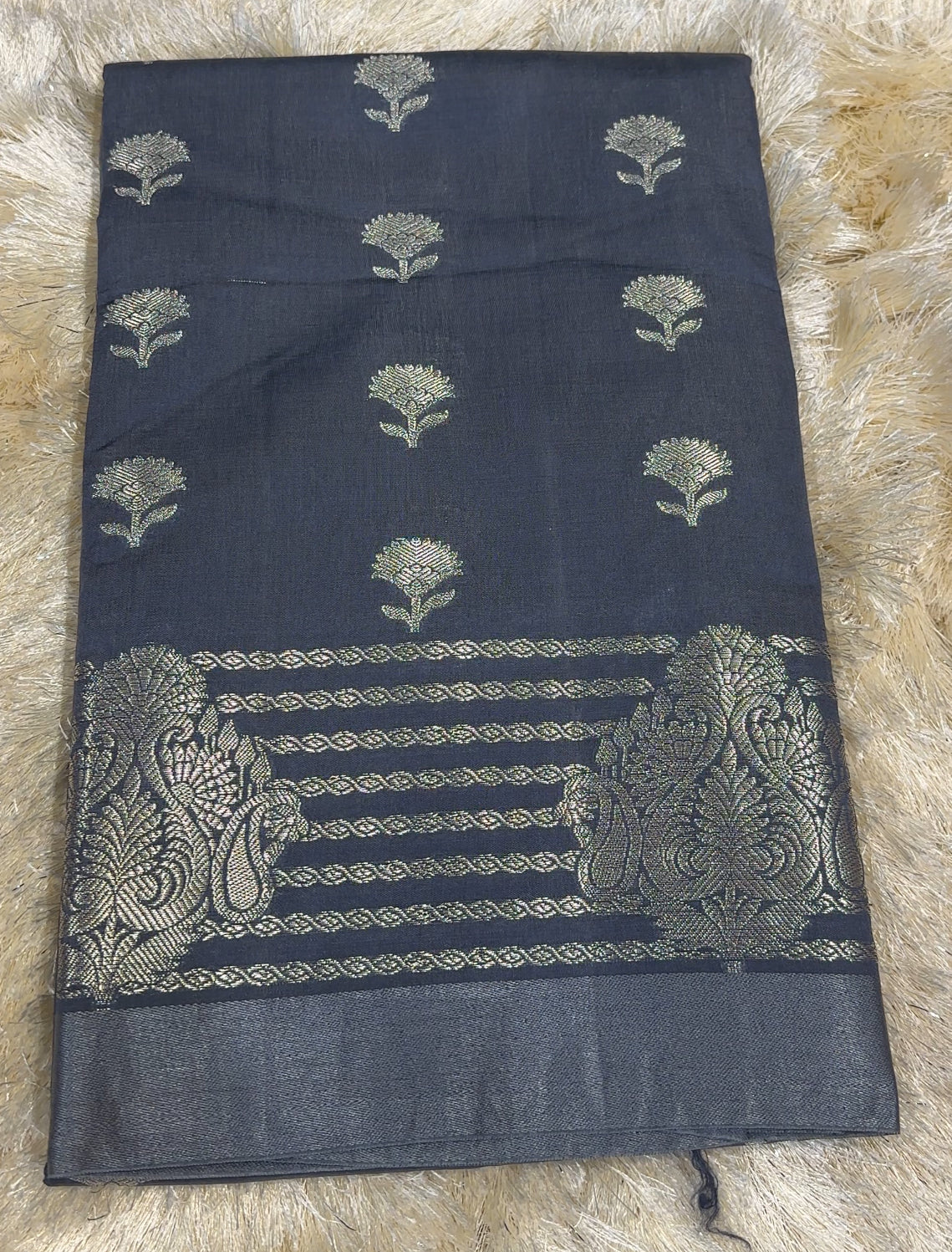 SEMI RAW MANGO SILK SAREES - IHA 27802