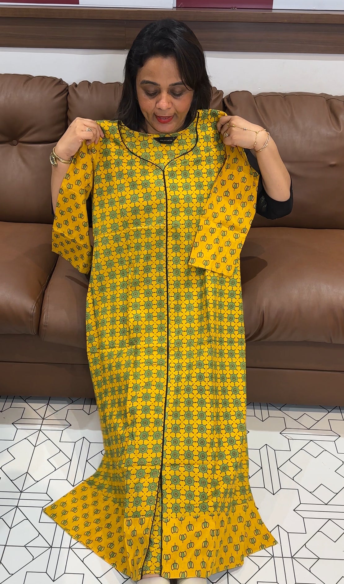 COTTON AJRAKH TOPS - IHA 24860
