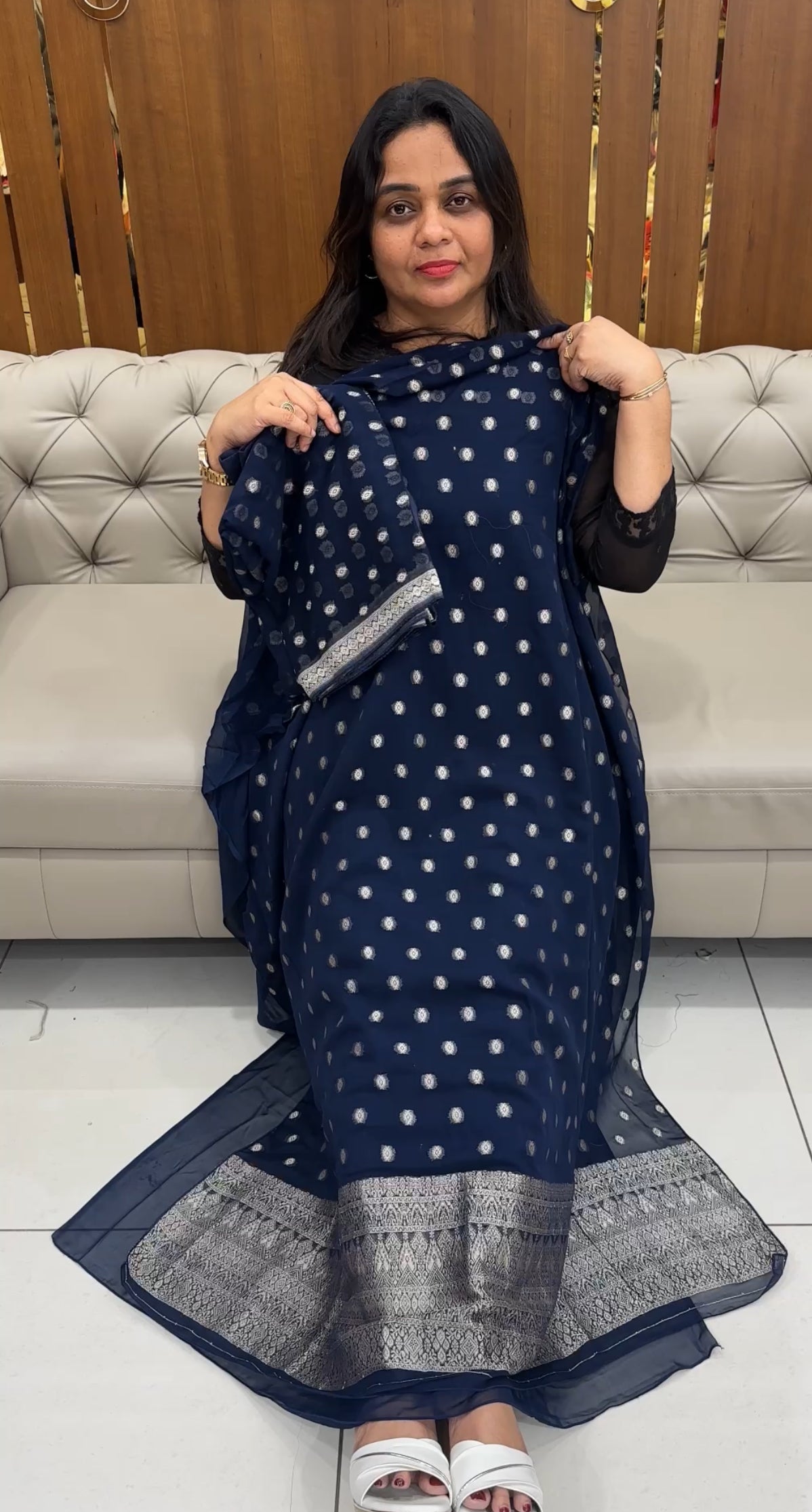 BANARASI UNSTITCHED SALWAR SUITS - IHA 28411