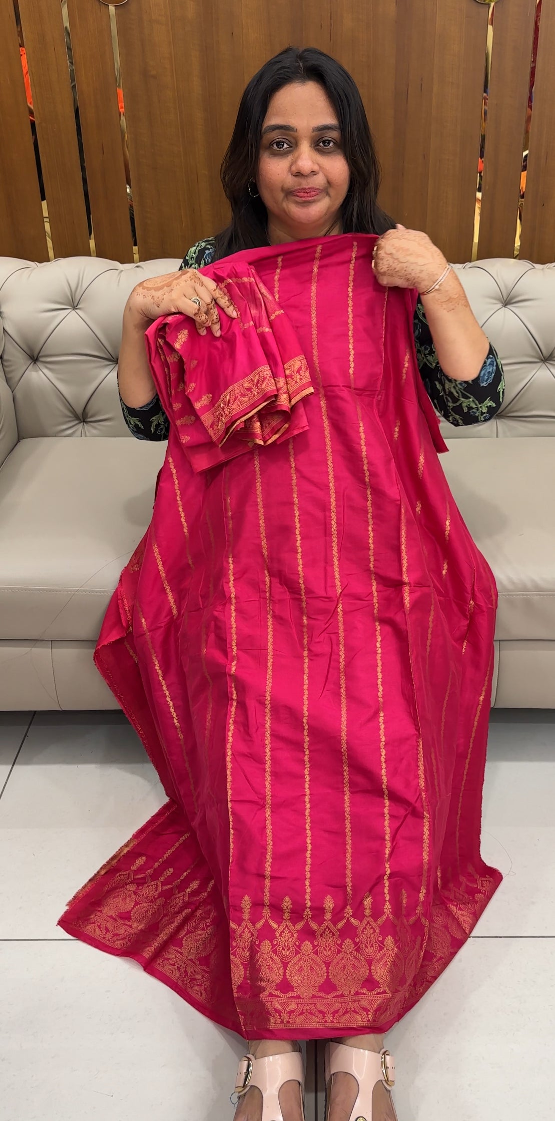 SEMI BANARASI UNSTITCHED SALWAR SUITS - IHA 27420