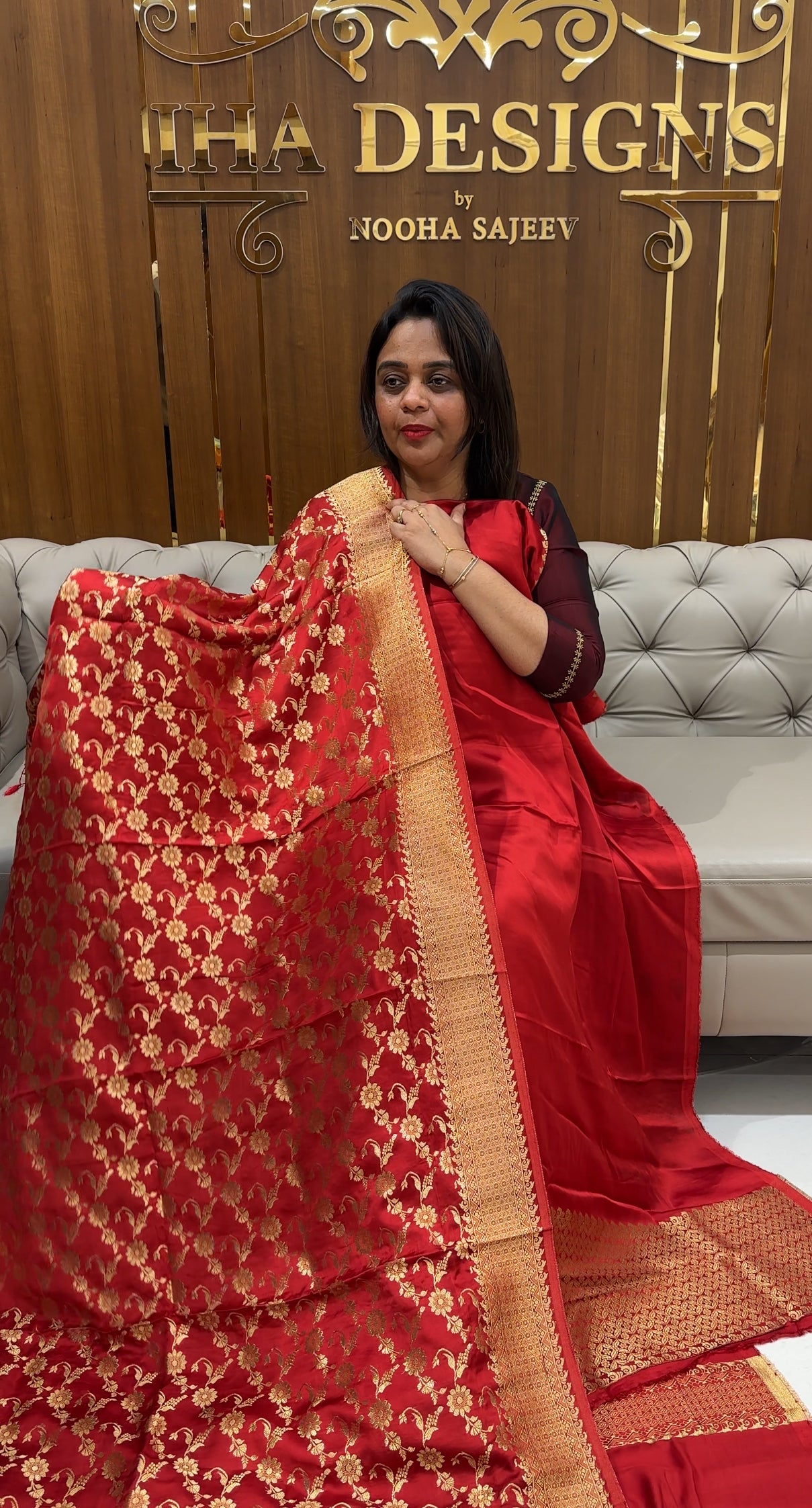 BANARASI UNSTITCHED SALWAR SUITS- IHA 24614