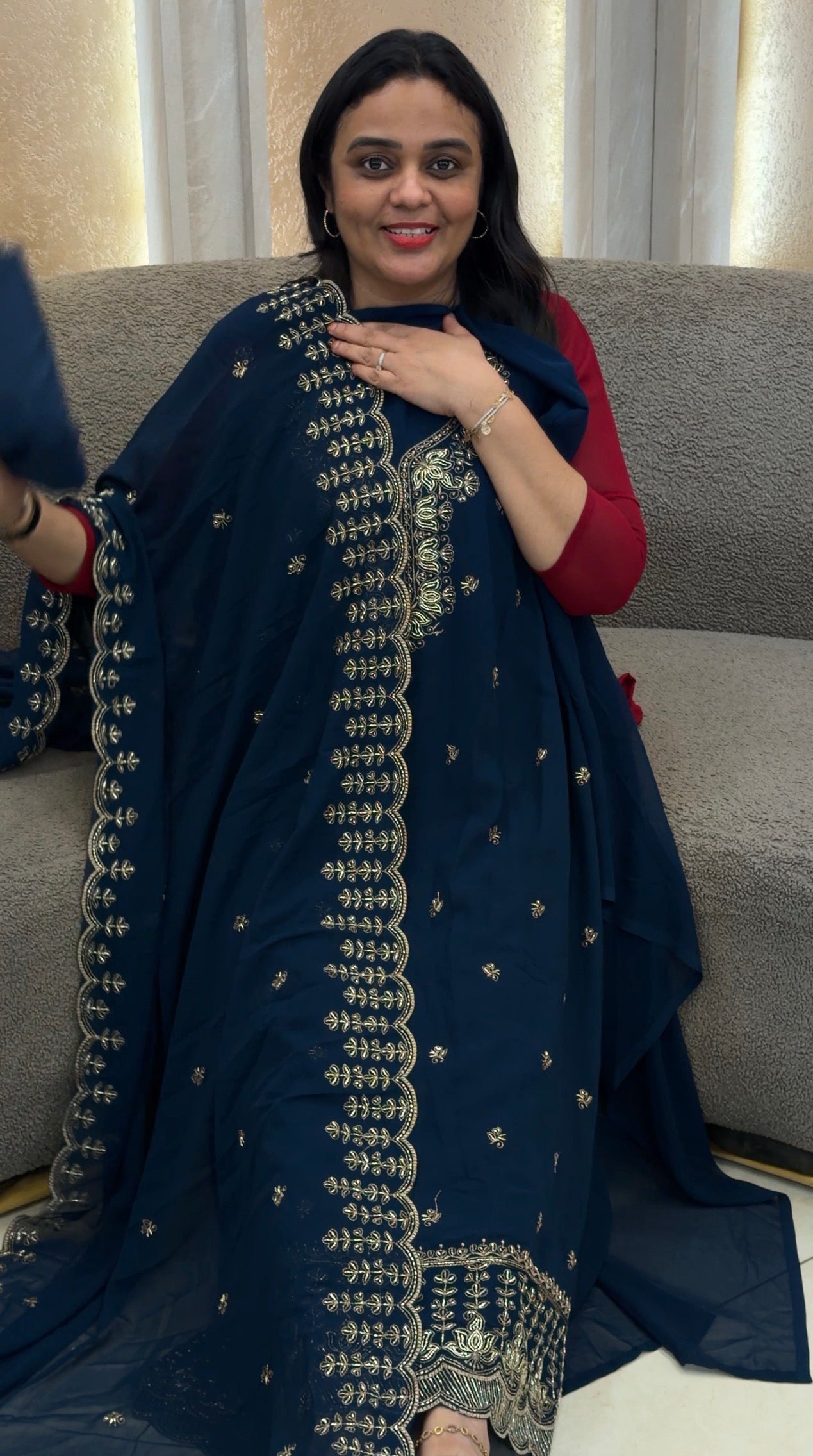 FAUX GEORGETTE UNSTITCHED SALWAR SUITS - IHA 35189