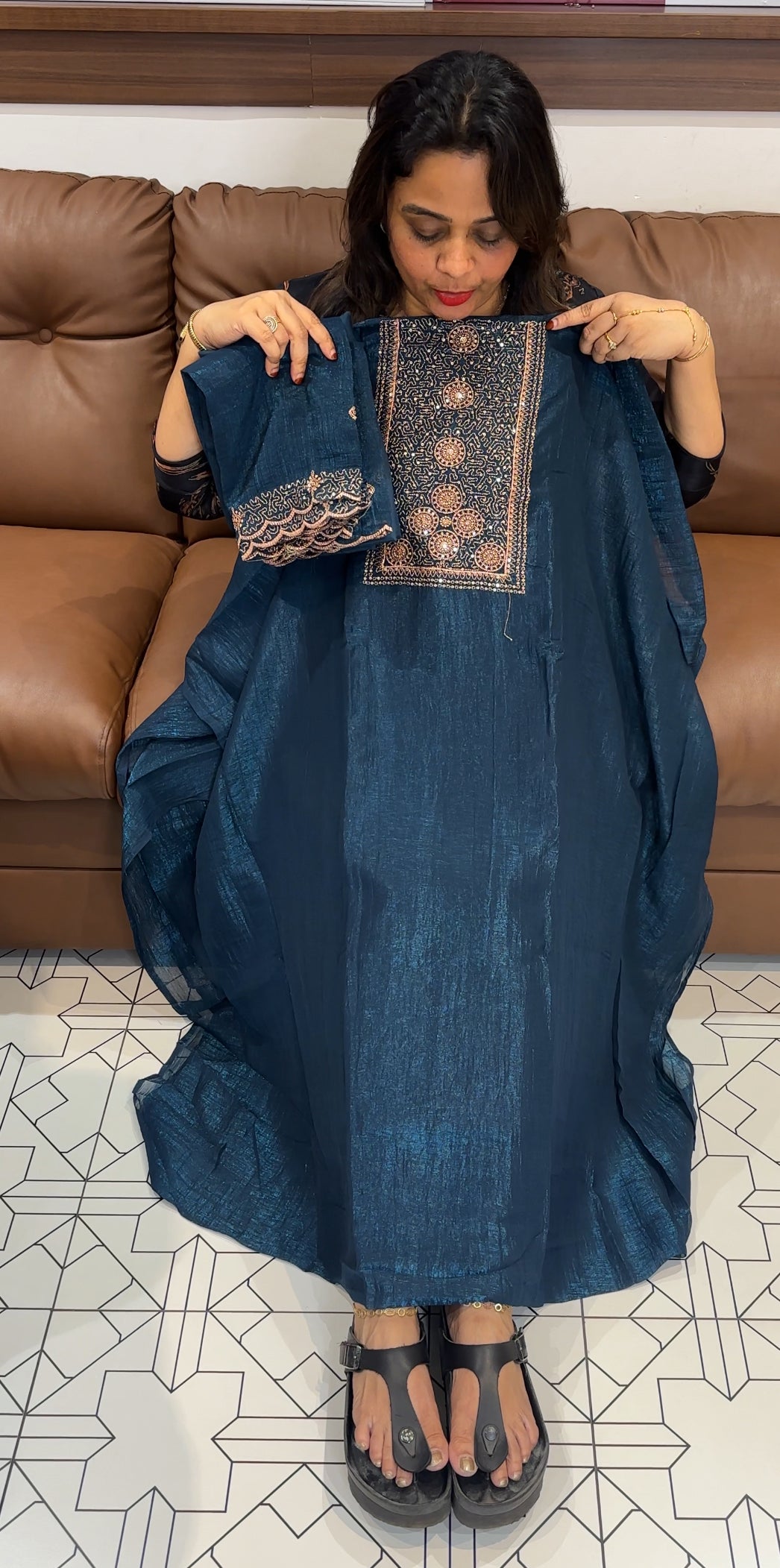 CHIFFON UNSTITCHED SALWAR SUITS - IHA 24671
