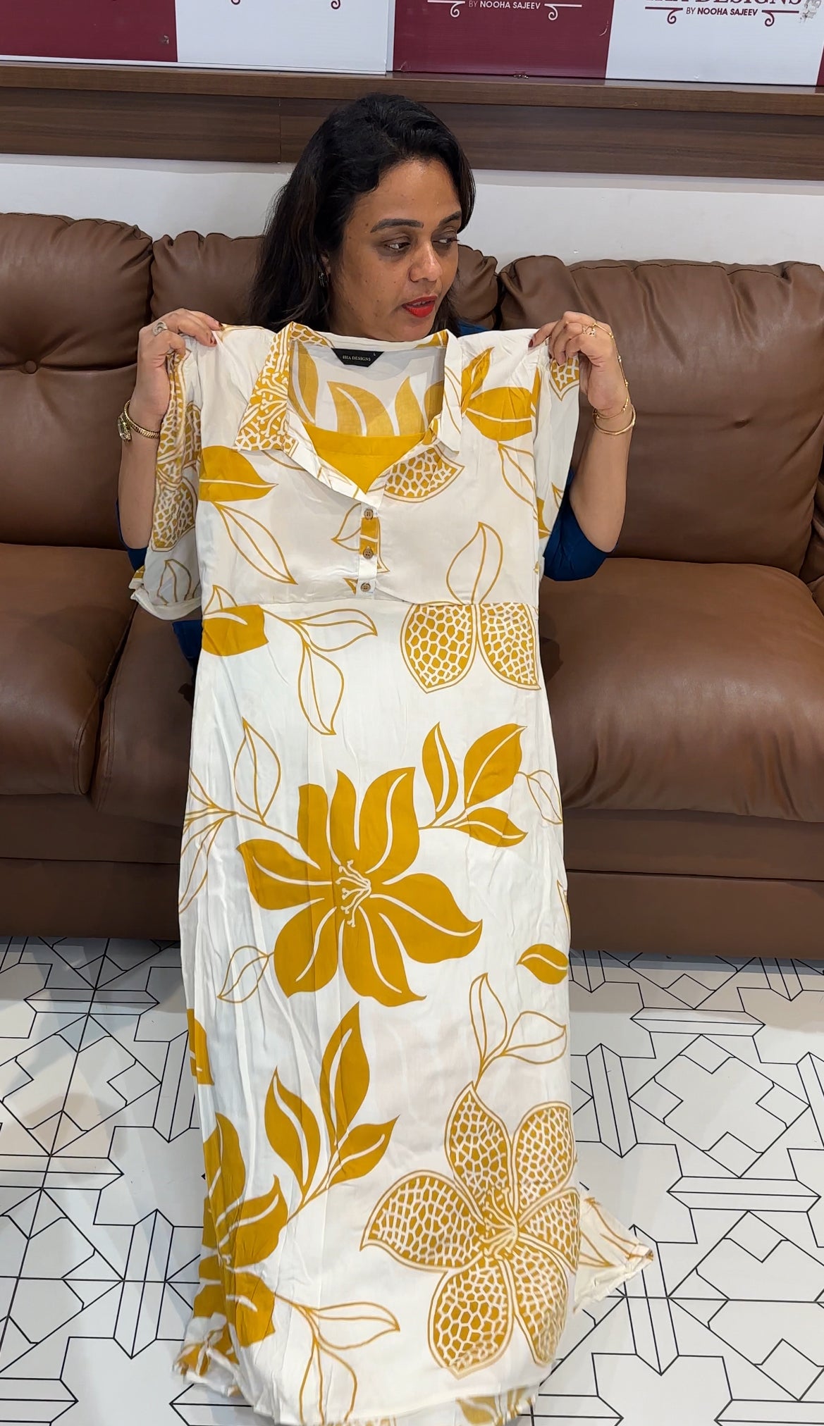VISCOSE RAYON LONG TOPS - IHA 24824