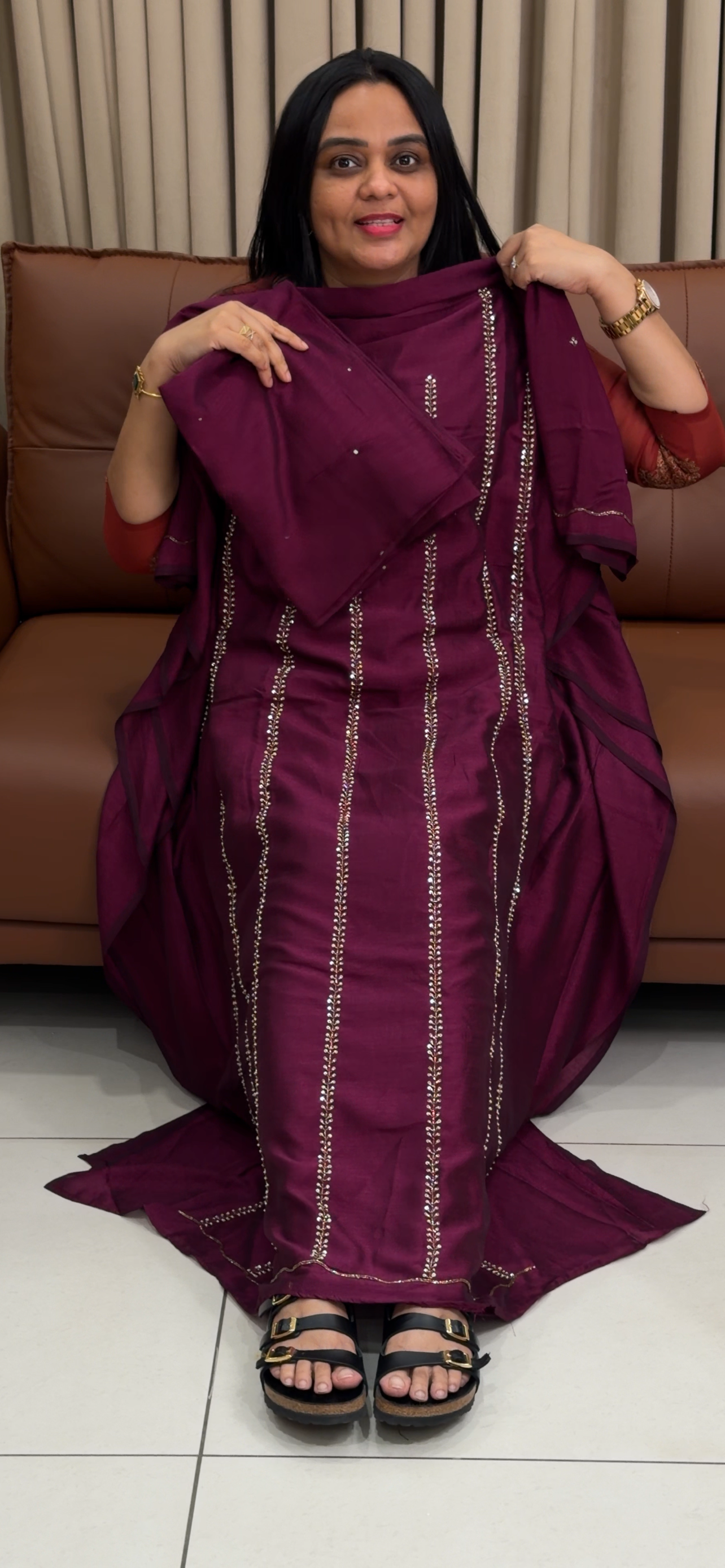 SEMI RAW SILK UNSTITCHED SALWRA SUITS - IHA 34708