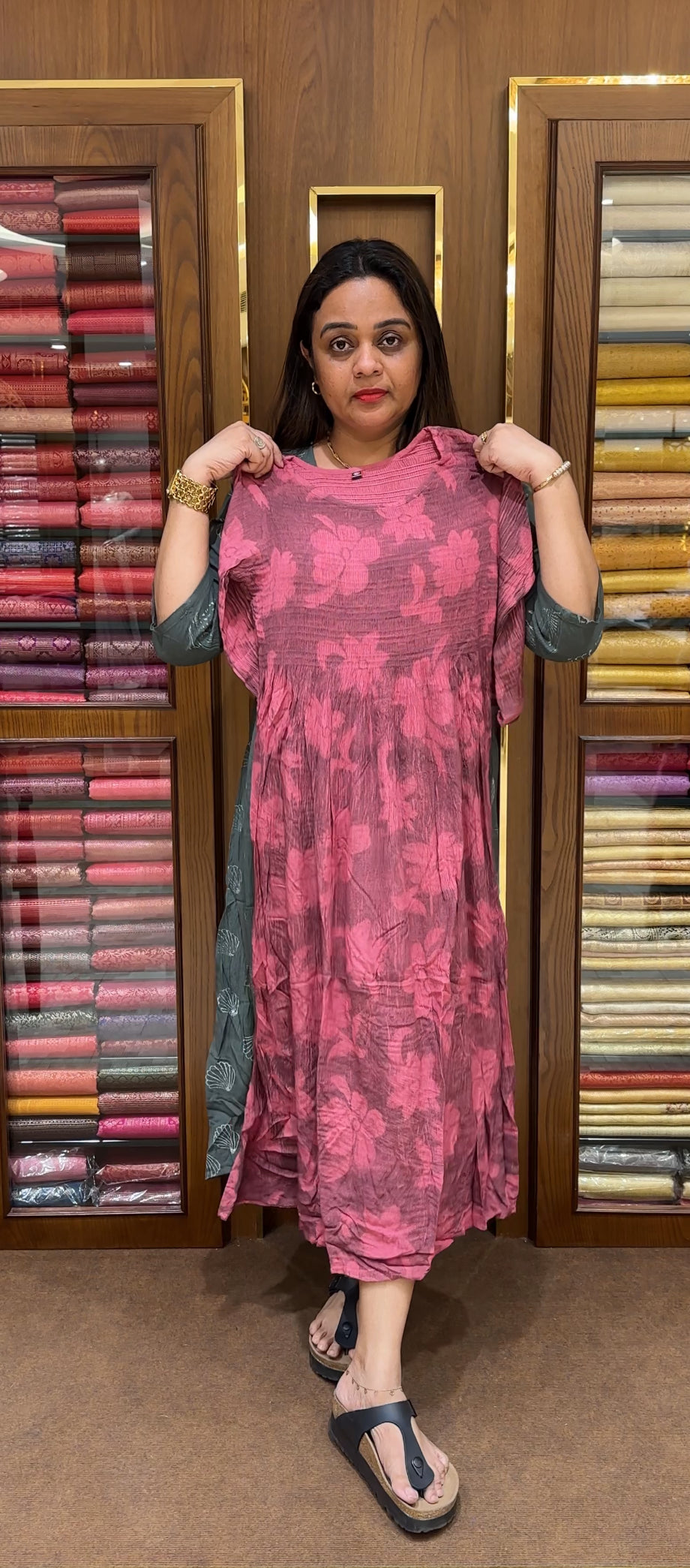 SMOKING PRINTED TOPS - IHA 21903
