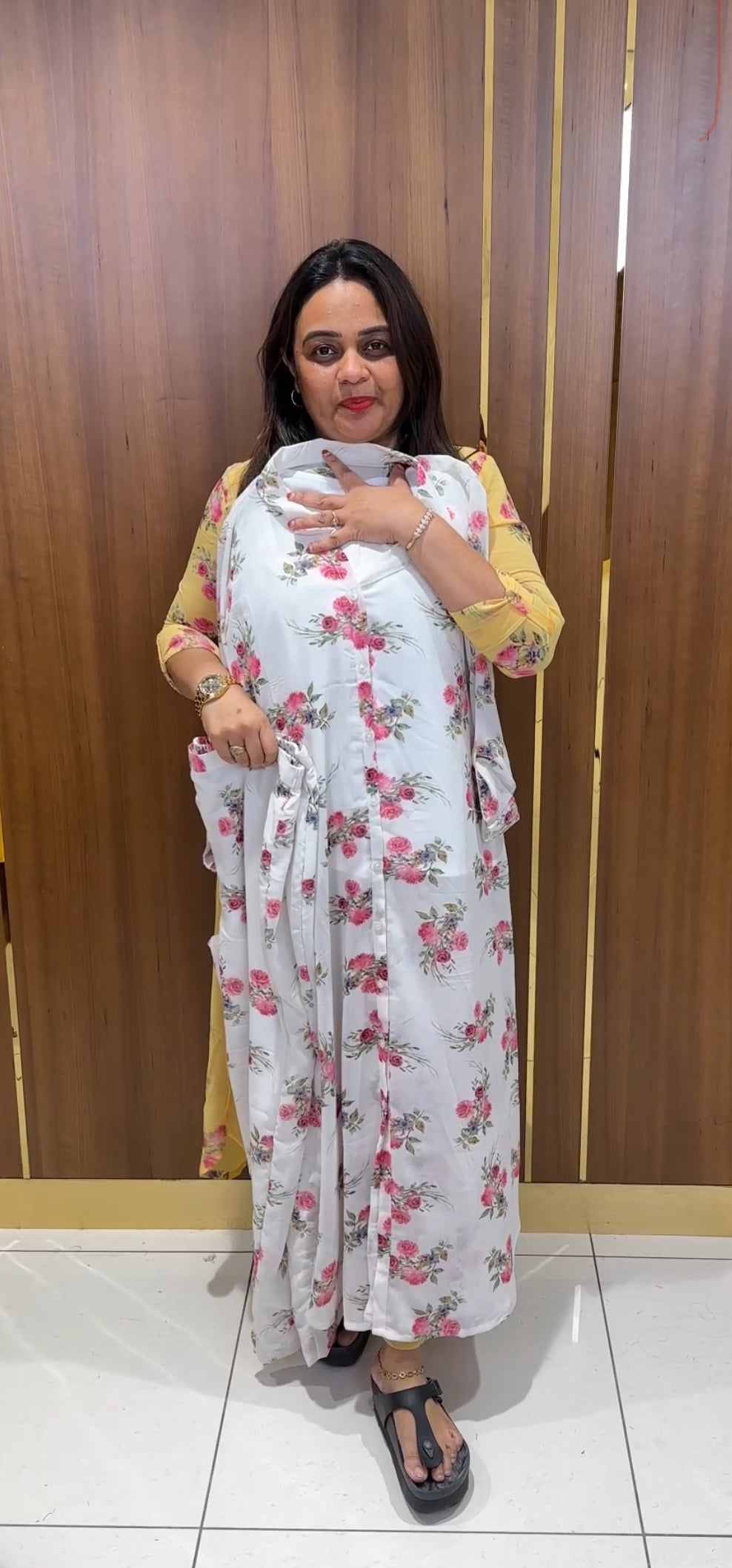 IHA'S IN-HOUSE PRINTED GEORGETTE CO-ORDS SETS - IHA 22880