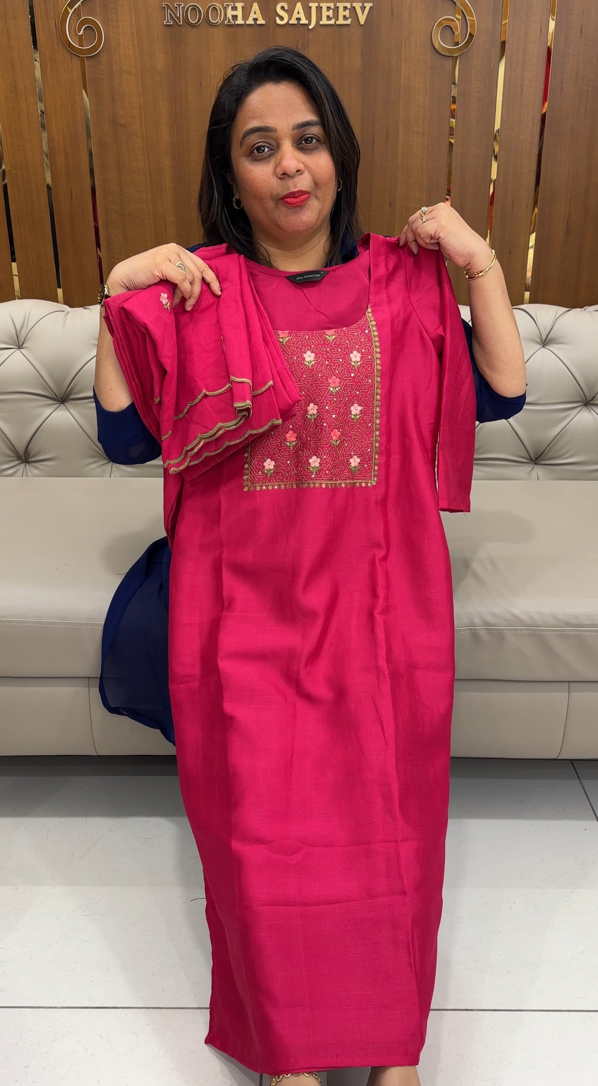 READY TO WEAR TOP, BOTTOM AND DUPATTA - IHA 25878