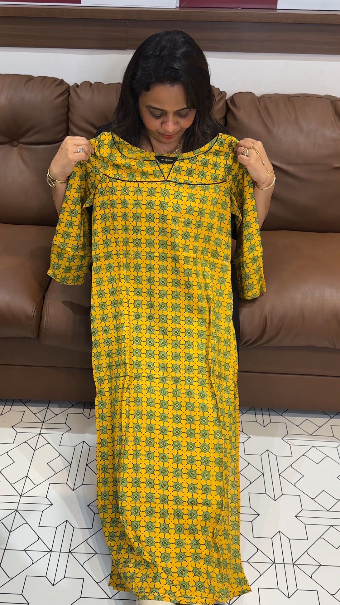 COTTON AJRAKH TOPS - IHA 24860
