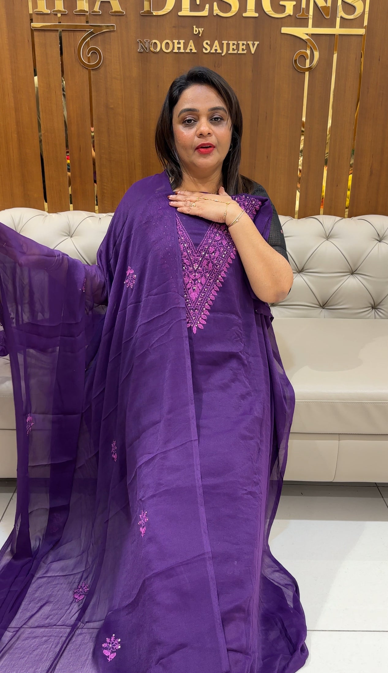 ORGANZA UNSTITCHED SALWAR SUITS - IHA 25013