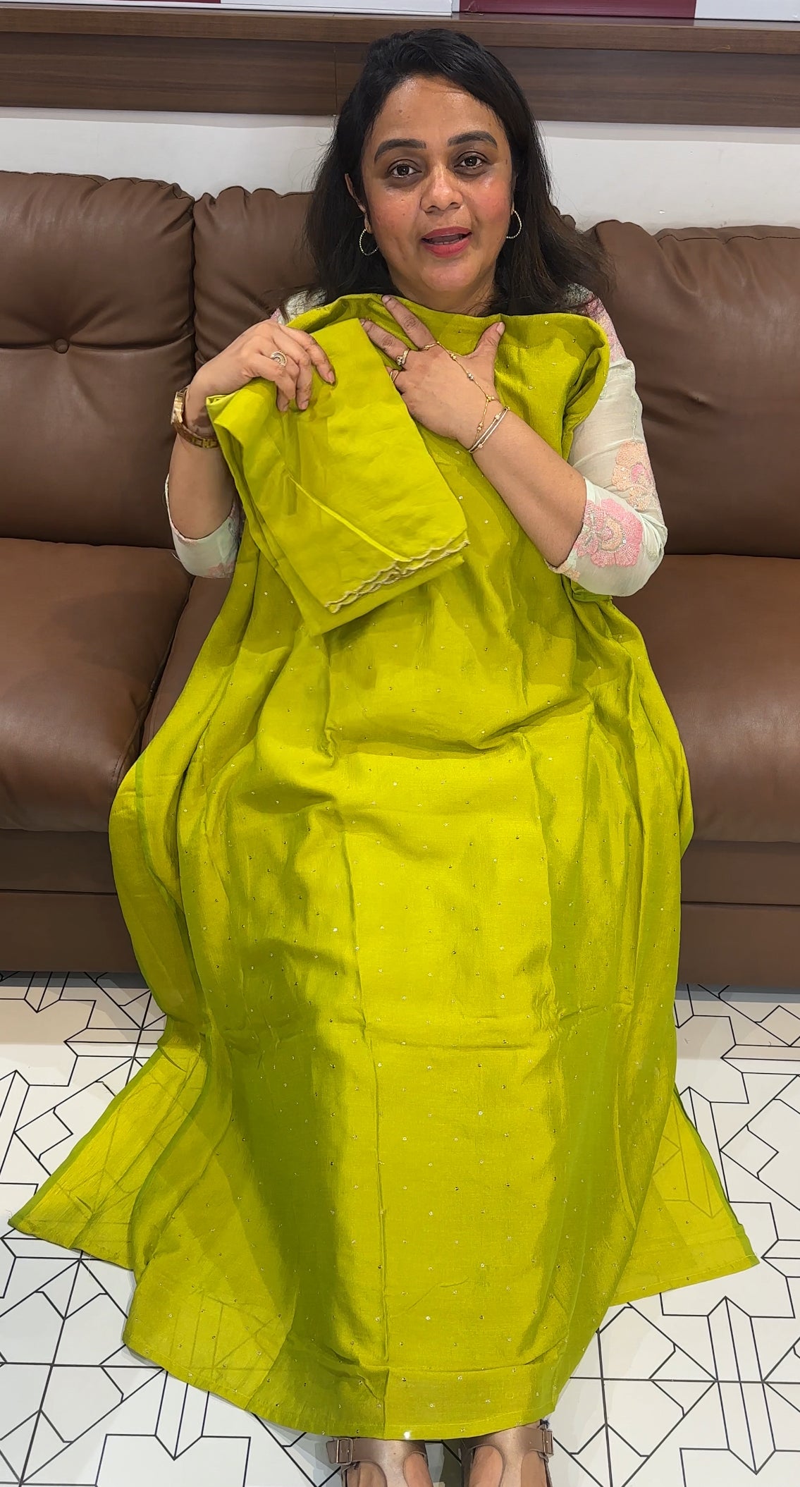 SEMI RAW SILK UNSTITCHED SALWAR SUITS - IHA 26496