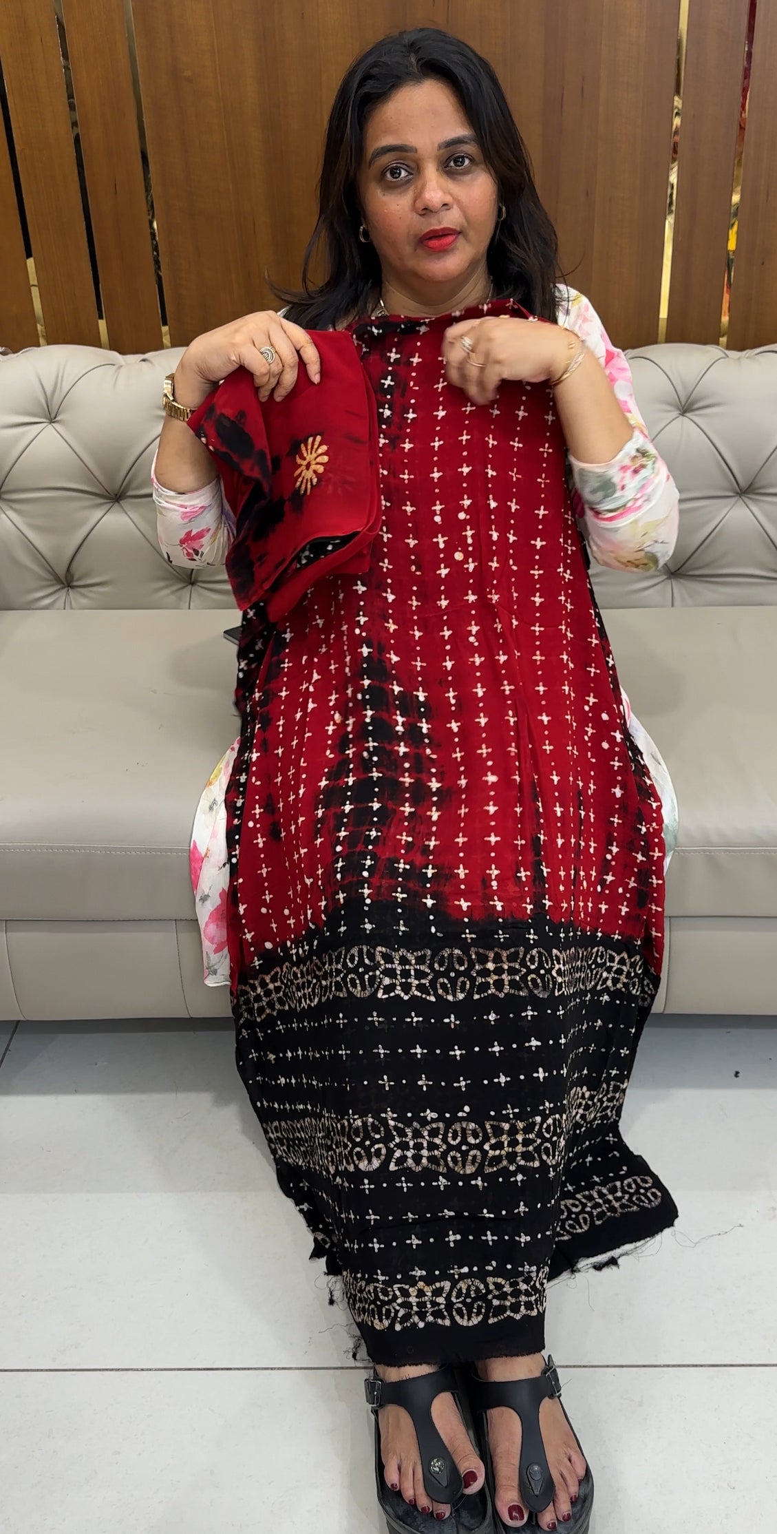 BATIK PRINTED UNSTITCHED SALWAR SUITS - IHA 26108