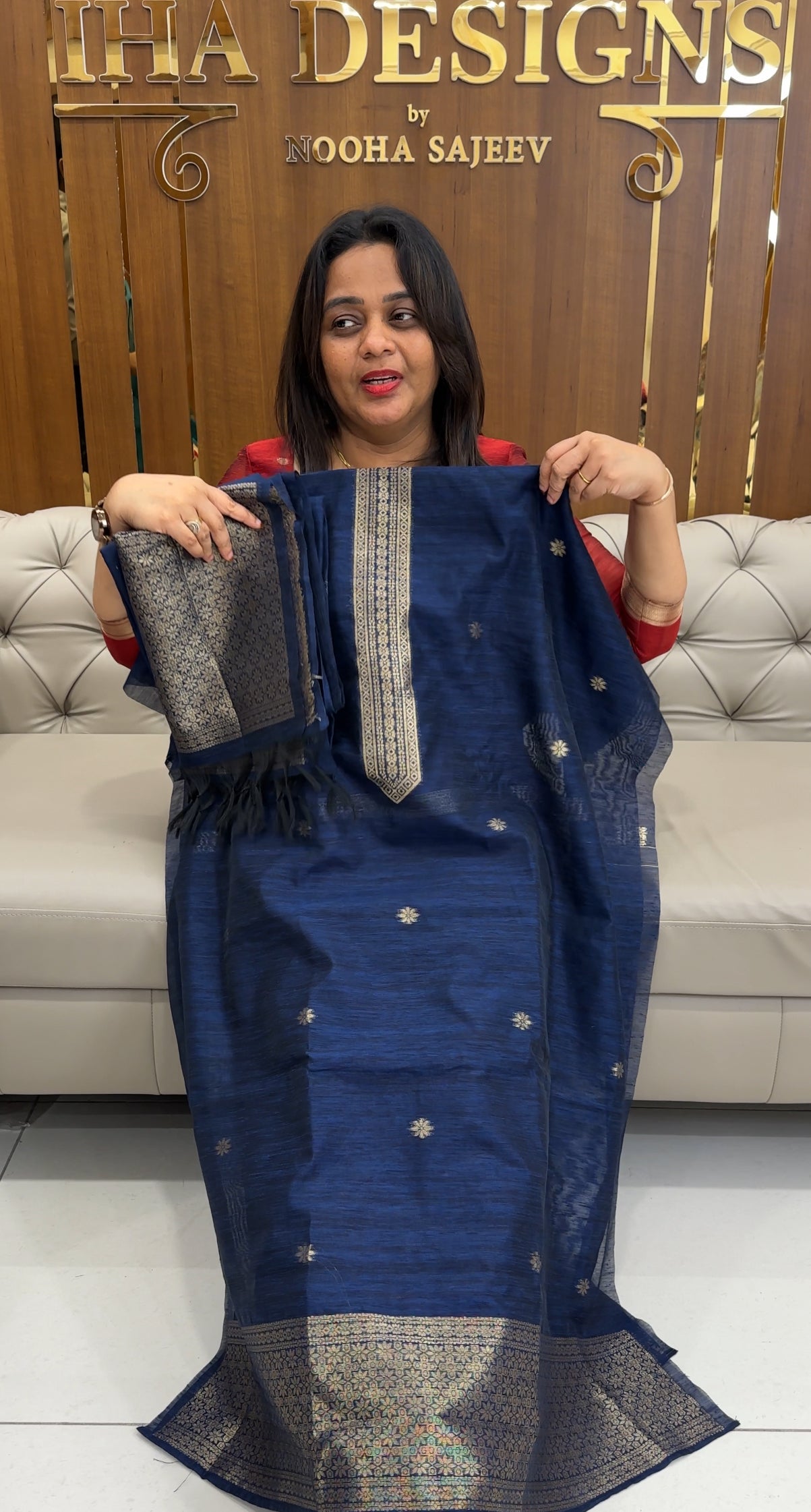 SEMI BANARASI UNSTITCHED SALWAR SUITS - IHA 25663