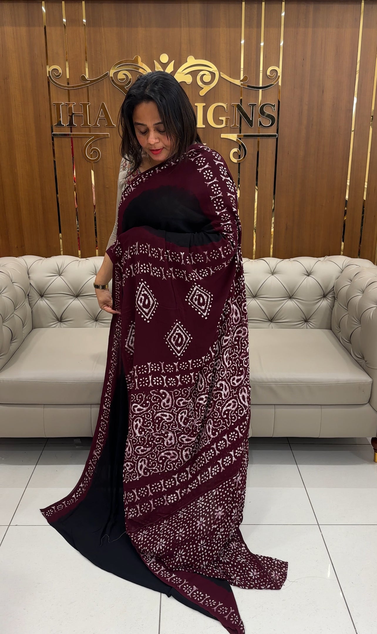 VISCOSE GEORGETTE SAREES - IHA 25807