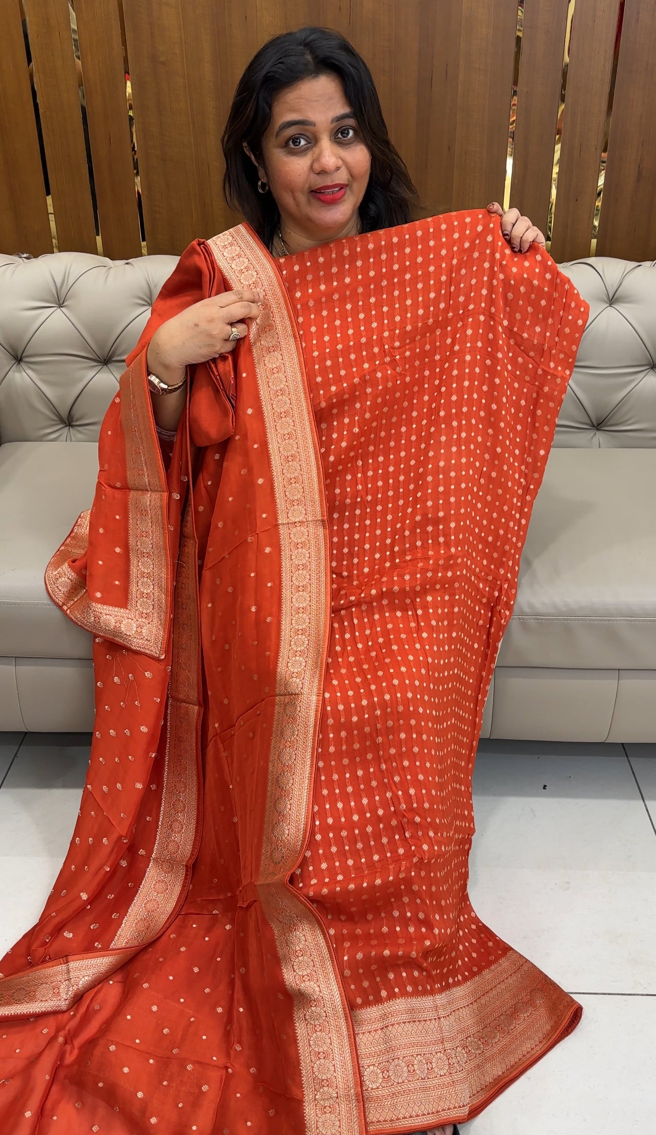 VISCOSE GEORGETTE UNSTITCHED SALWAR SUITS - IHA 26111