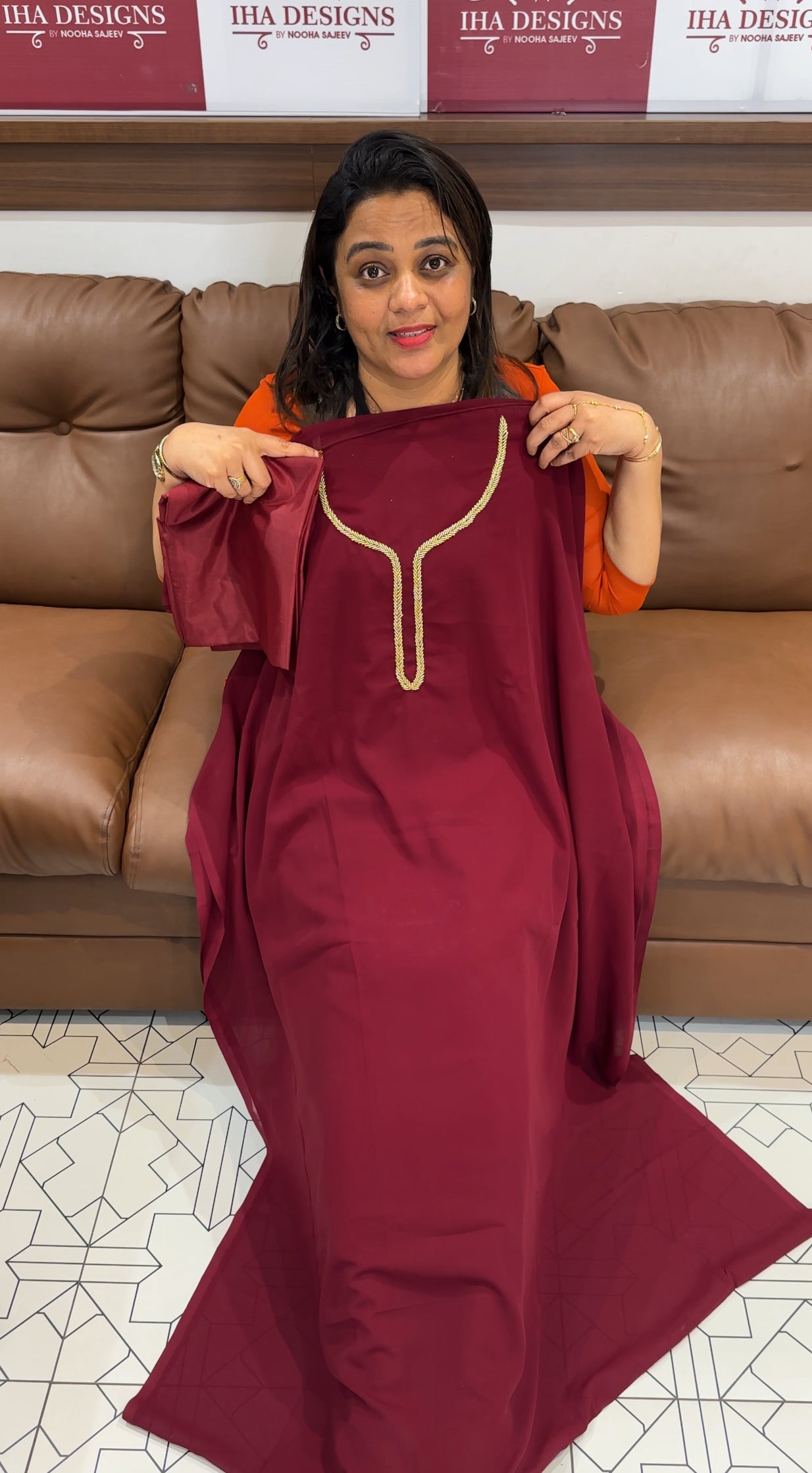 HAND WORKED UNSTITCHED SALWAR SUITS- IHA 24755