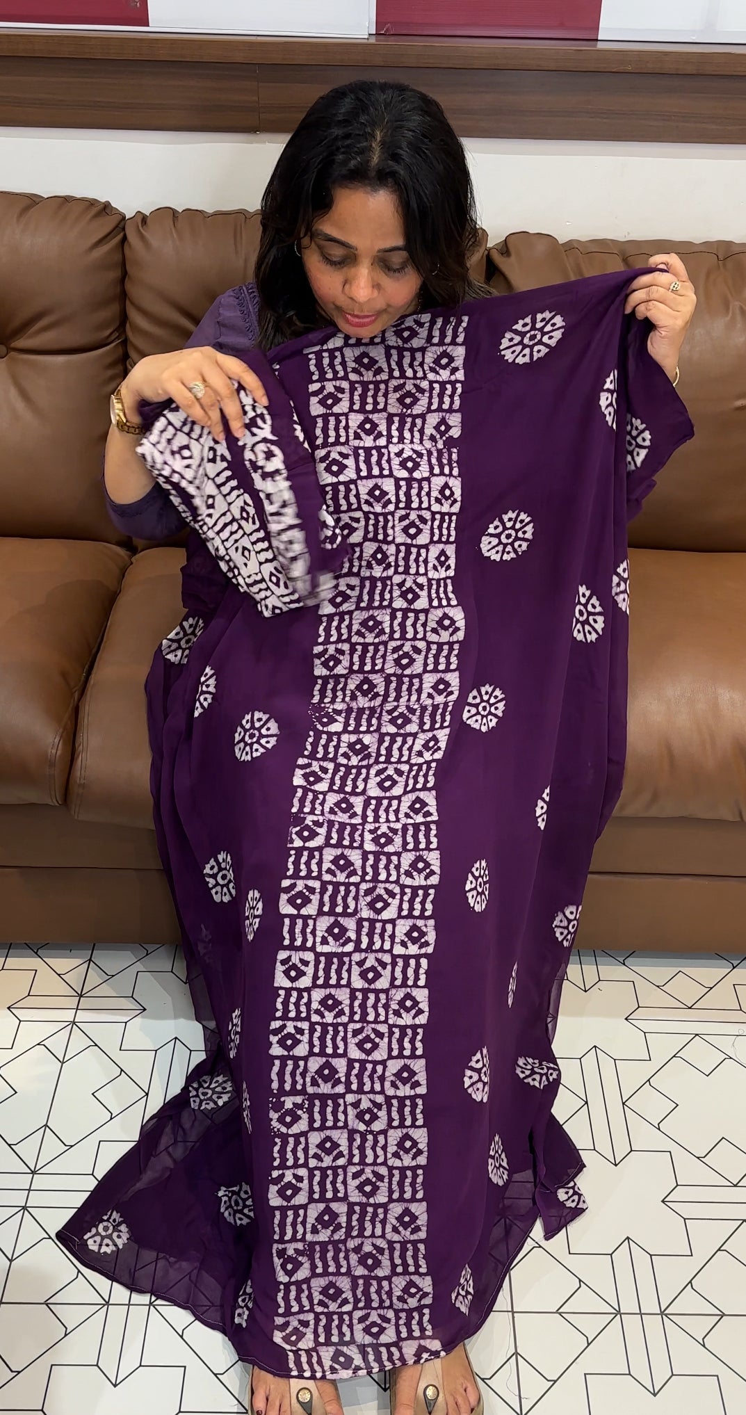VISCOSE GEORGETTE UNSTITCHED SALWAR SUIST - IHA 27180