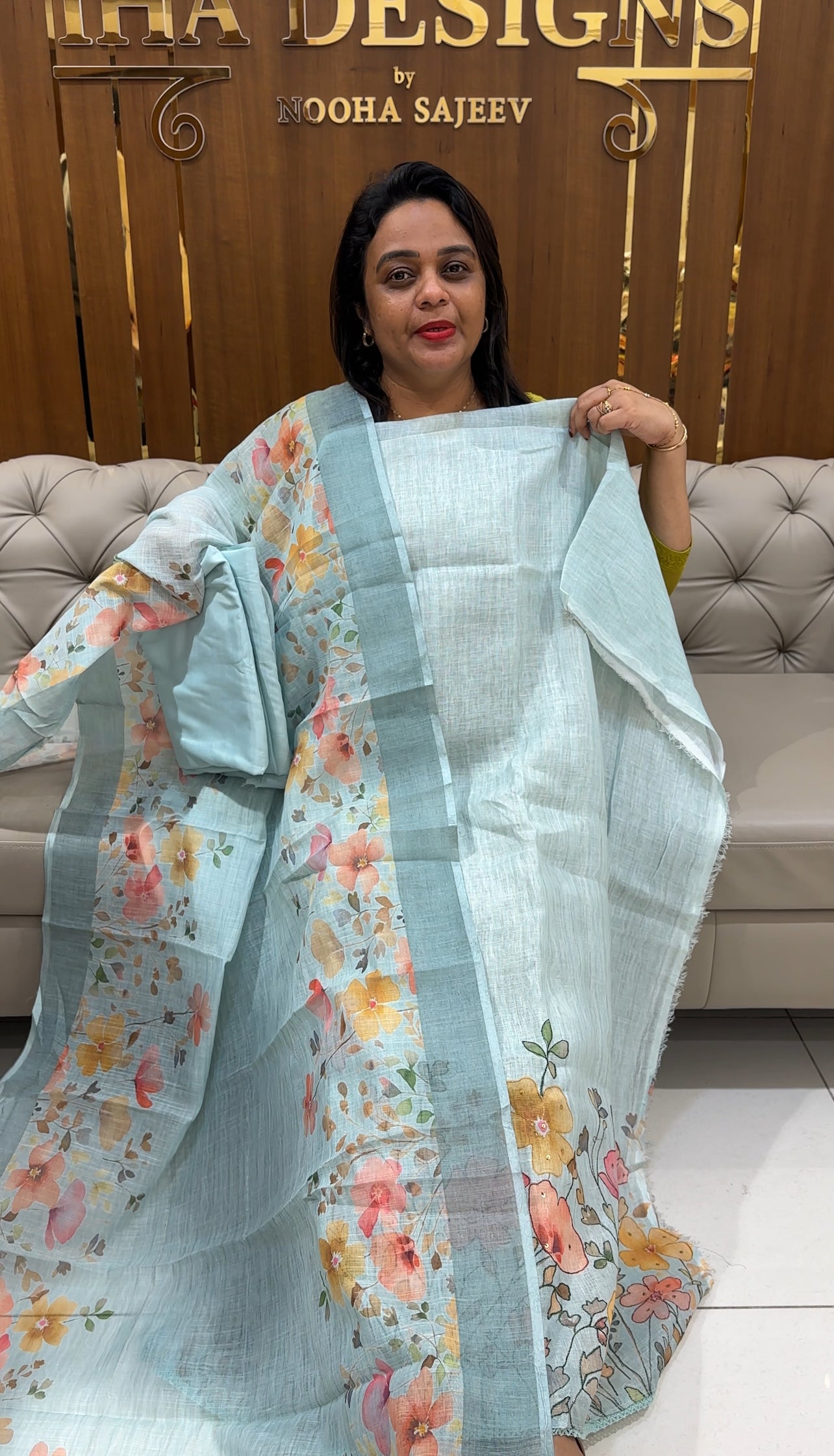 LINEN Unstitched SALWAR SUIST - IHA 25031