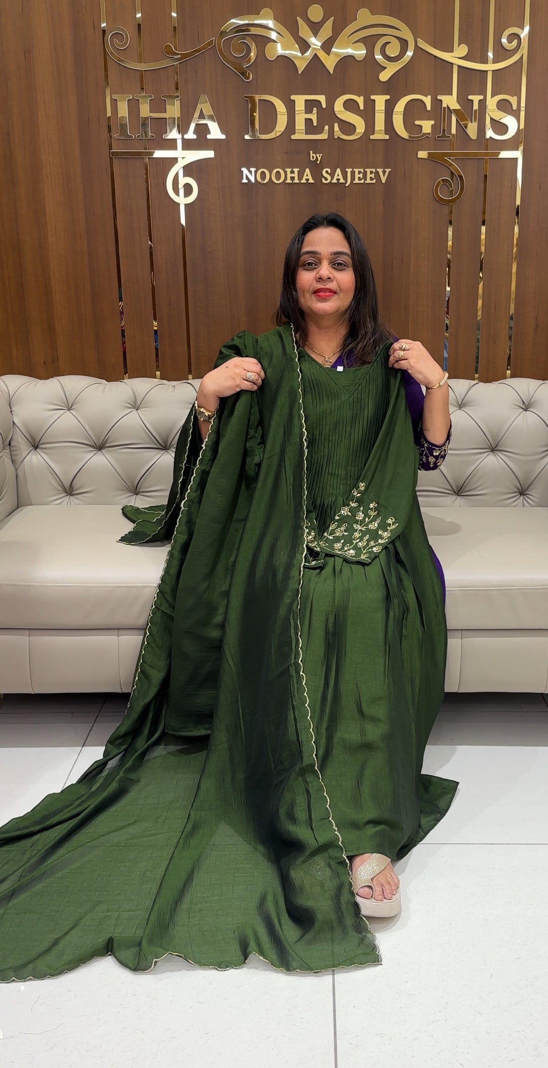 SEMI RAW SILK UNSTITCHED SALWAR SUITS - IHA 24744