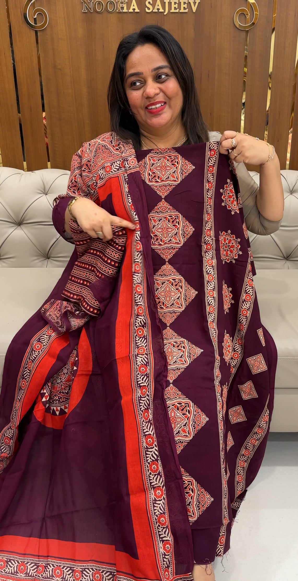 PRINTED COTTON UNSTITCHED SALWAR SUITS - IHA 25813