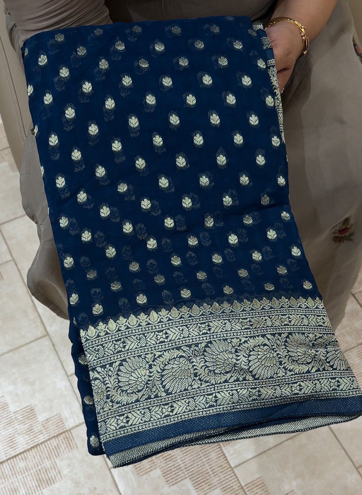 ORGANZA BANARASI SAREES - IHA 25849