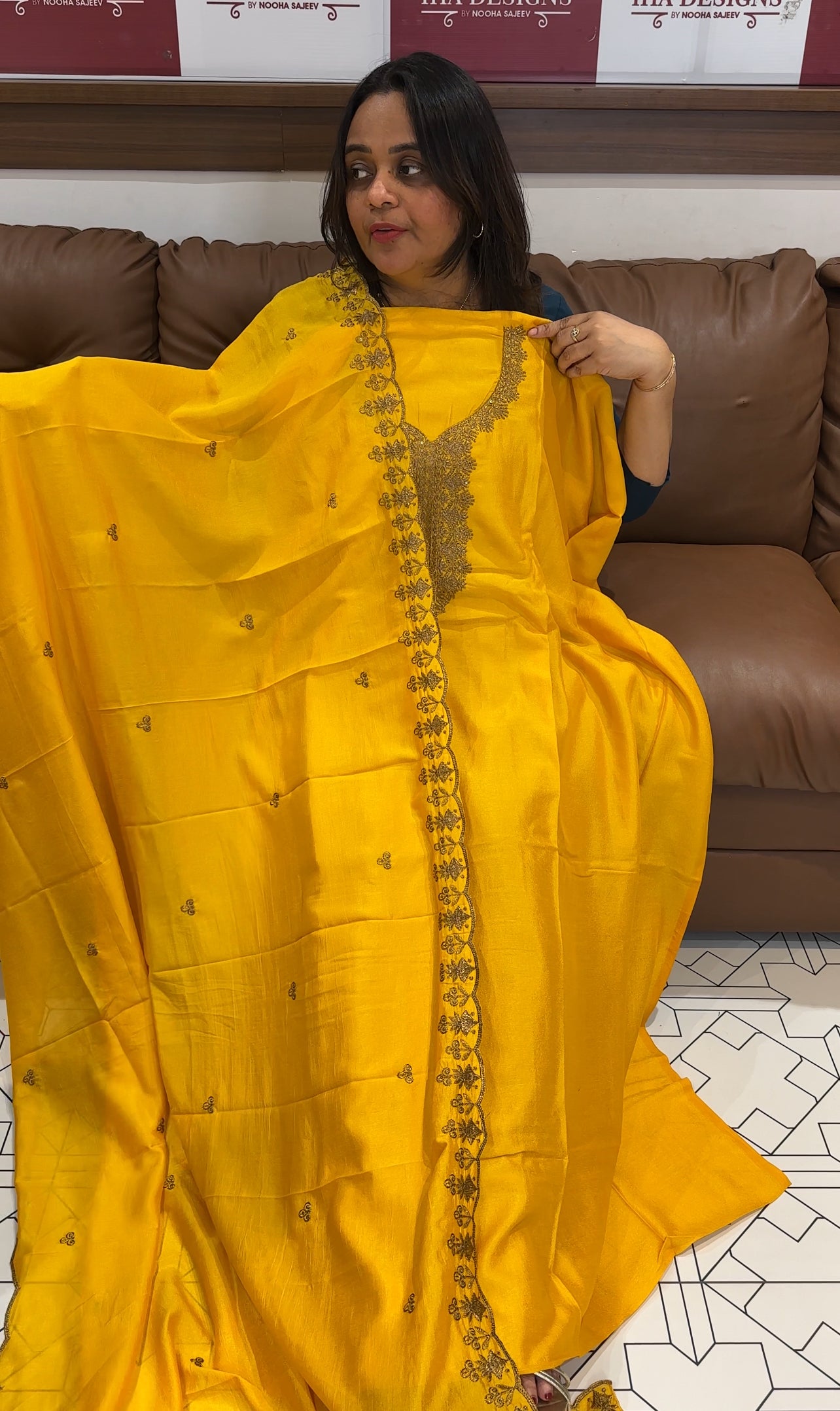 SEMI RAW SILK UNSTITCHED SALWAR SUITS - IHA 27364