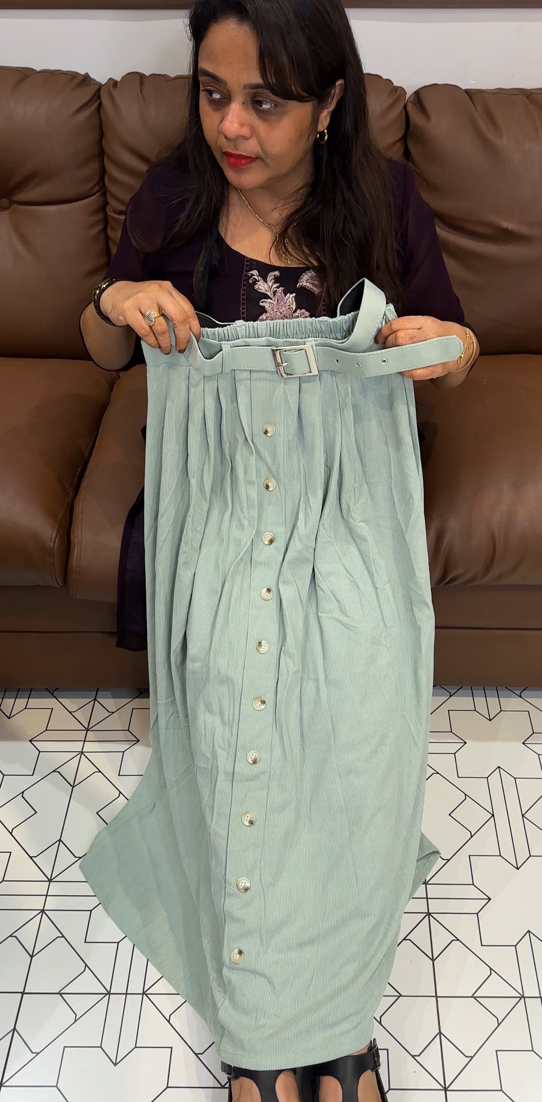 CORDUROY SKIRT - IHA 23928