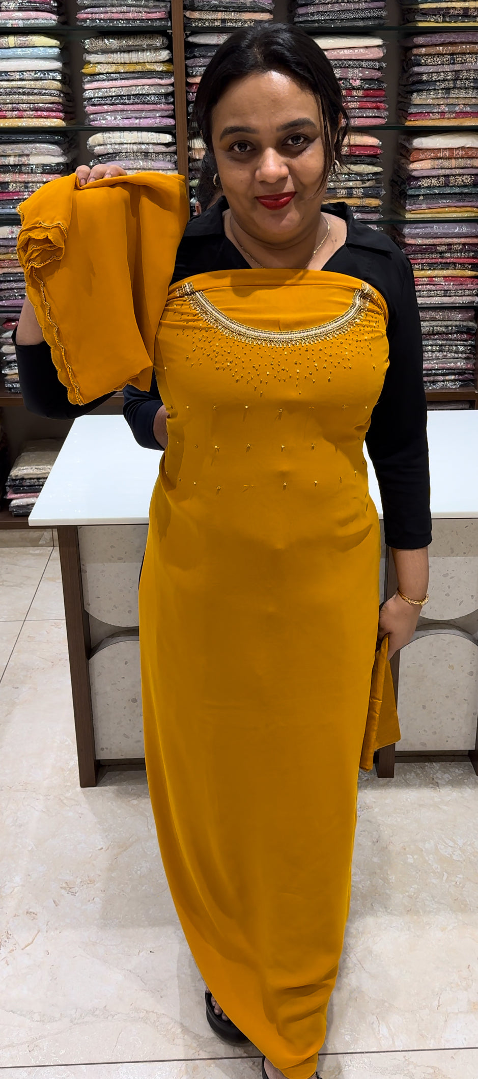 PREMIUM UNSTITCHED SALWAR SUITS - IHA 22876