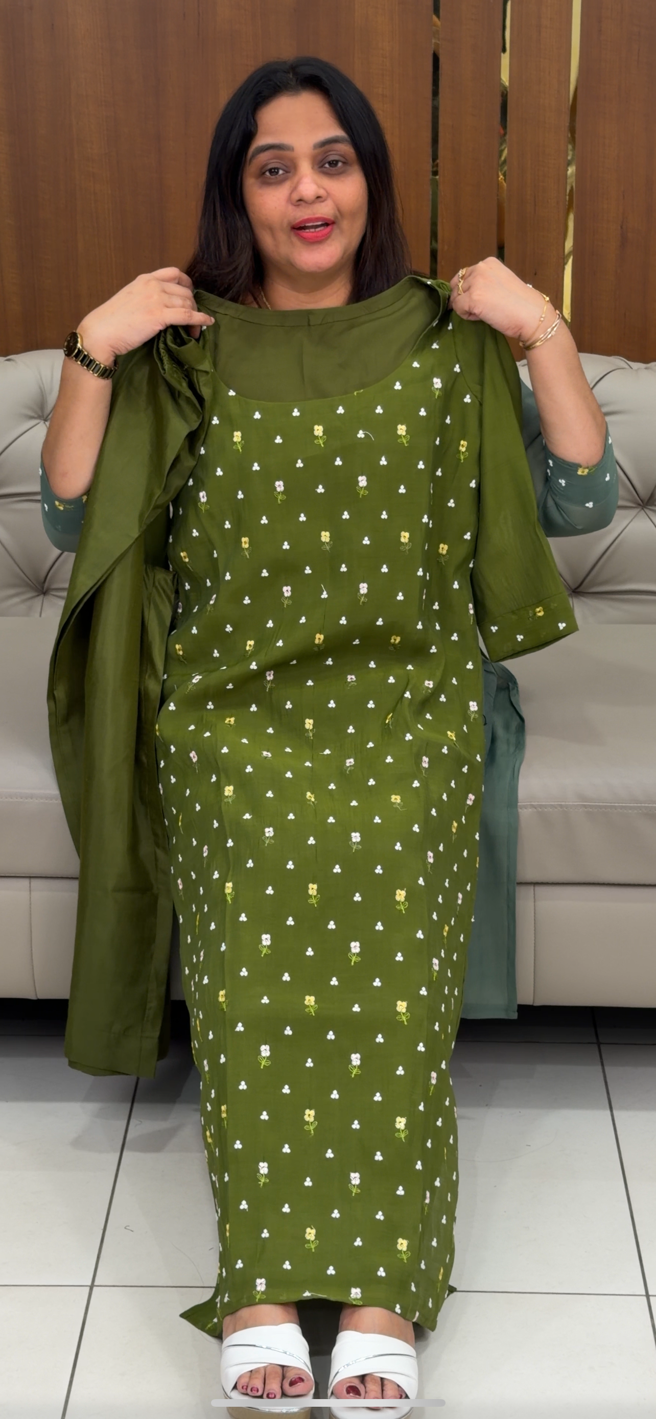 IHA'S IN-HOUSE MUL CHANDERI TOP AND BOTTOM - IHA 31828