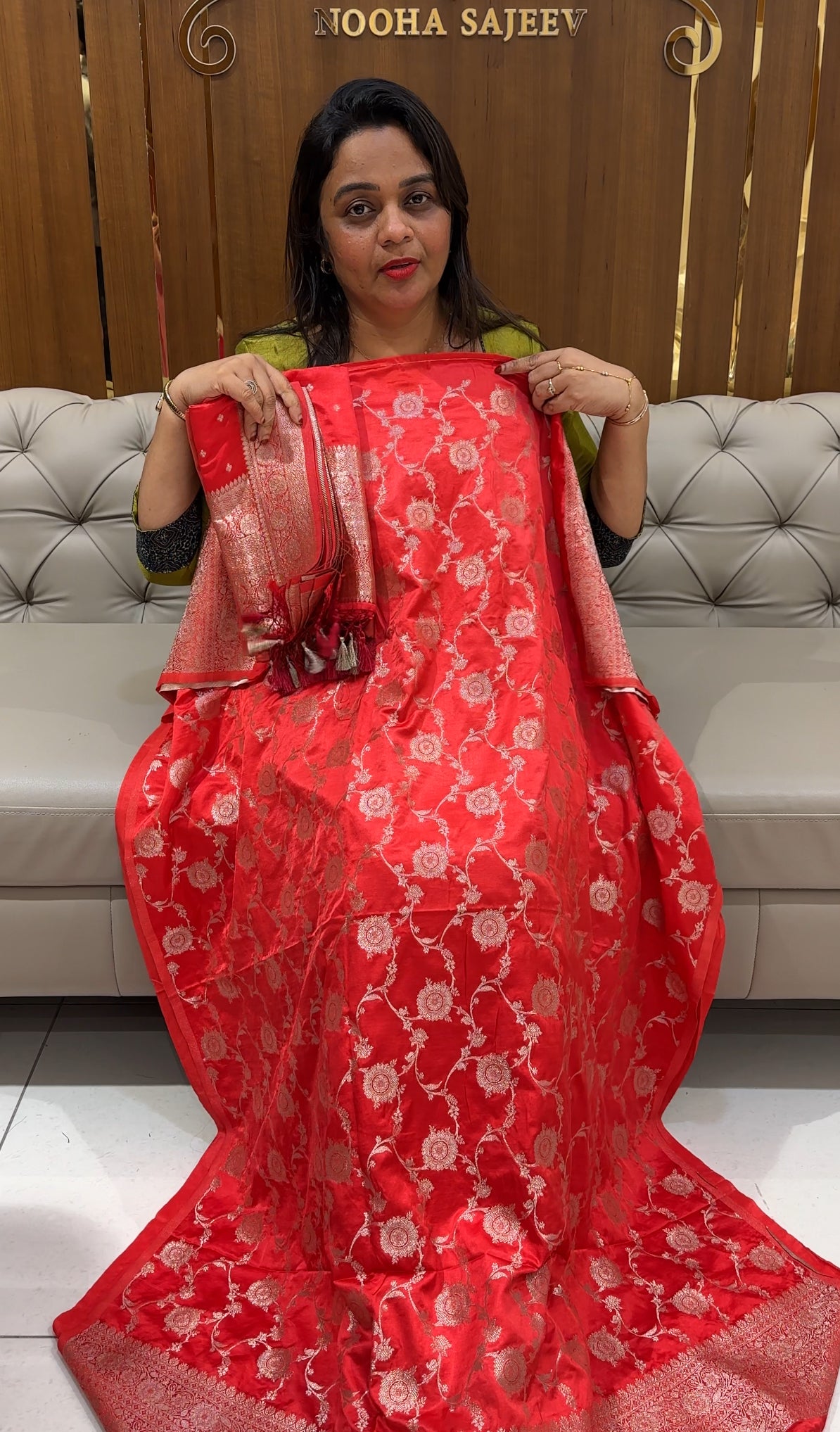 SATIN KATAN UNSTITCHED SALWAR SUITS - IHA 24594