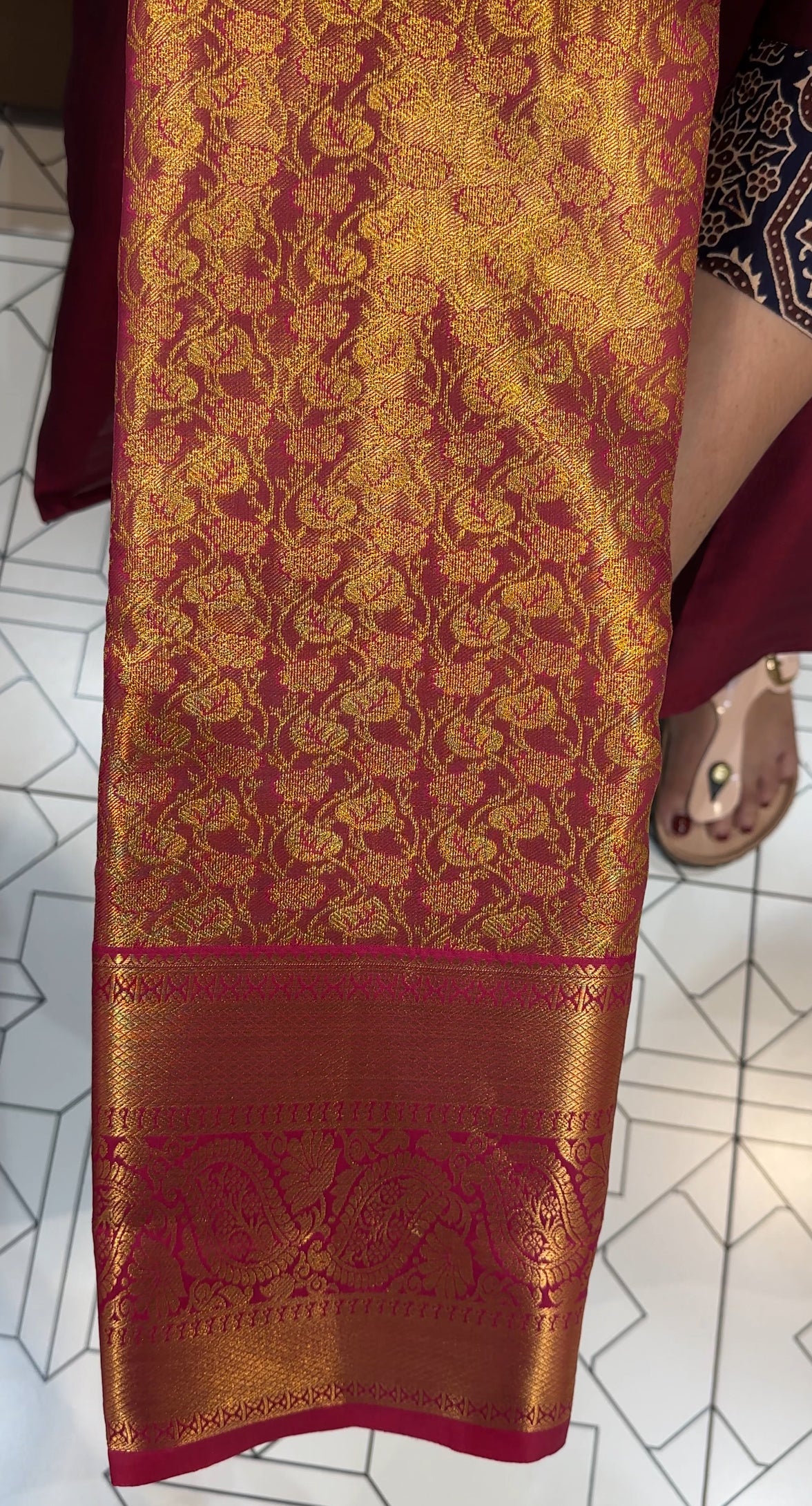 SEMI TISSUE KANCHIPURAM SAREES - IHA 27858