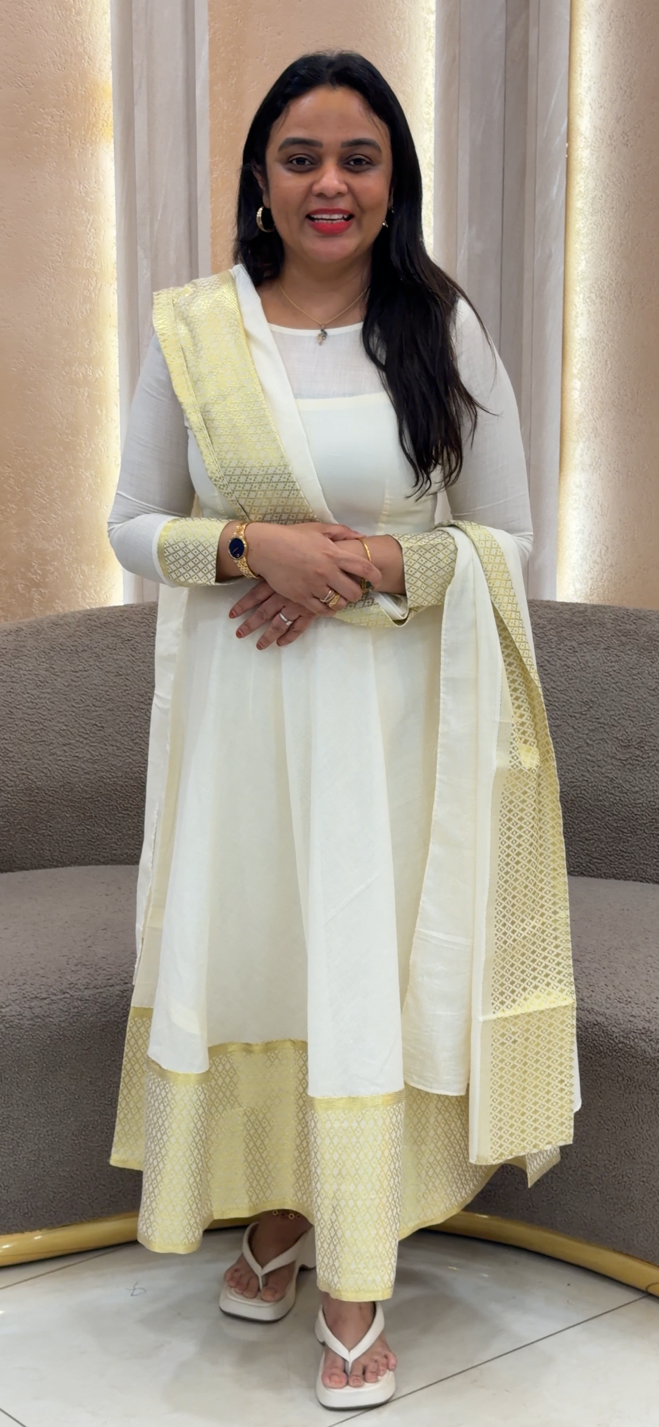 IHA'S IN-HOUSE ANARKALI TOP, BOTTOM AND DUPATTA - IHA 33512