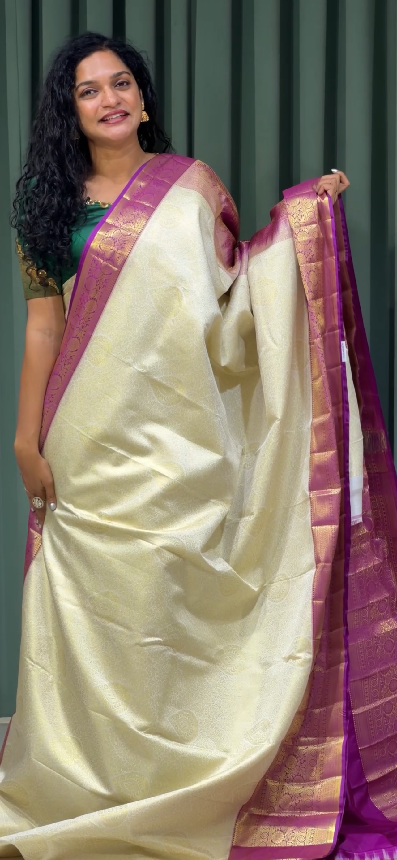 SEMI KANCHIPURAM SAREES - IHA 33487