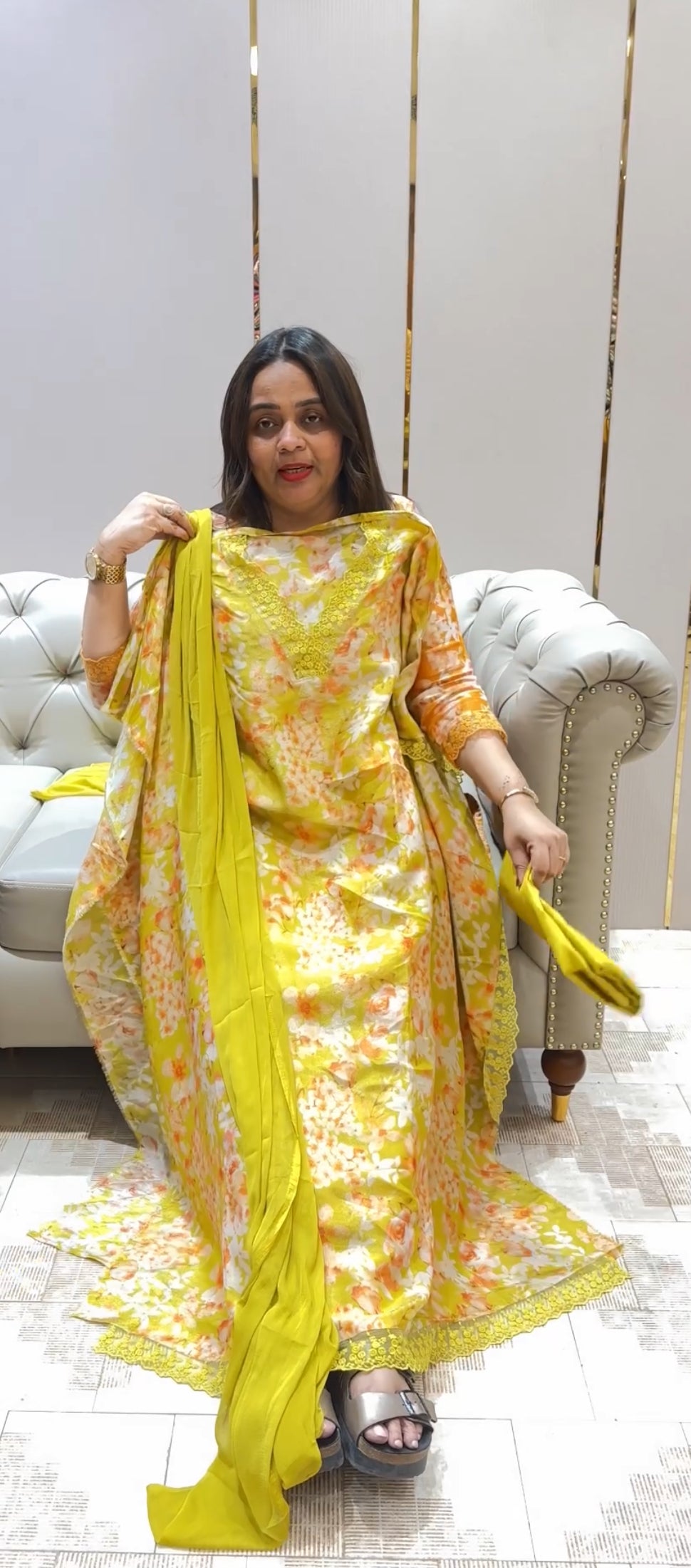 PRINTED TISSUE UNSTITCHED SALWAR SUITS - IHA 22212