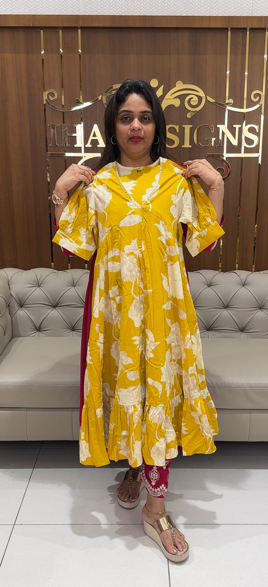COTTON PRINTED FROCKS - IHA 24133