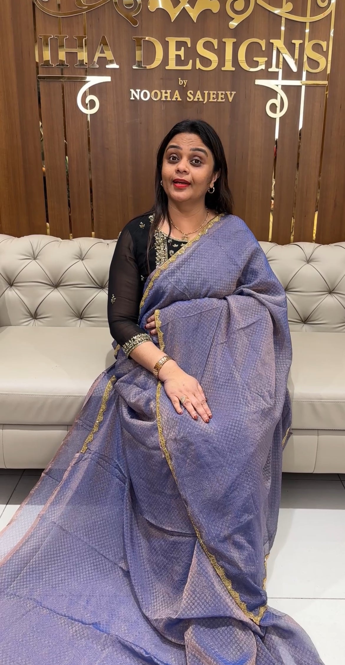 HAND WORKED GEORGETTE SAREES - IHA 24349