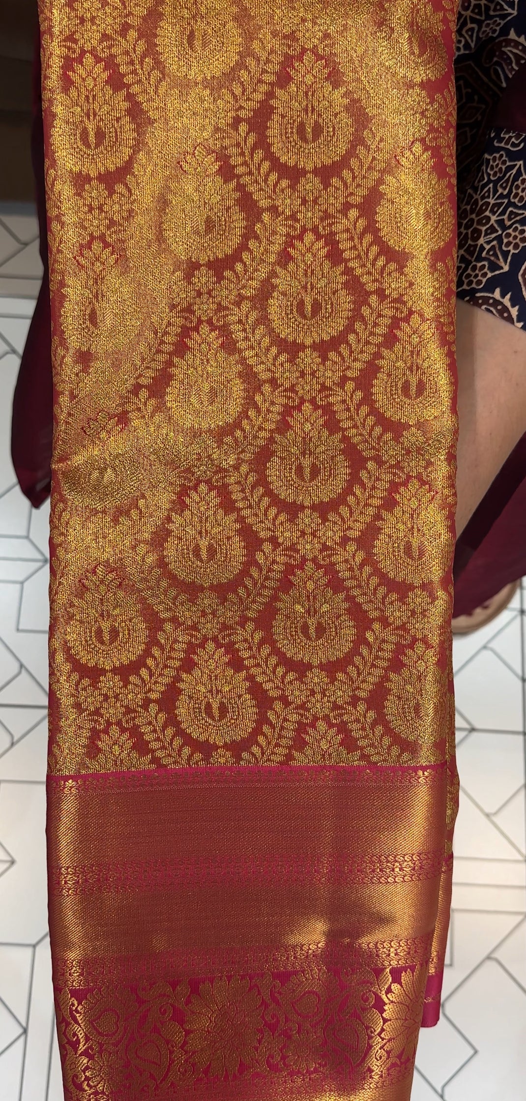 SEMI TISSUE KANCHIPURAM SILK SAREES - IHA 27831