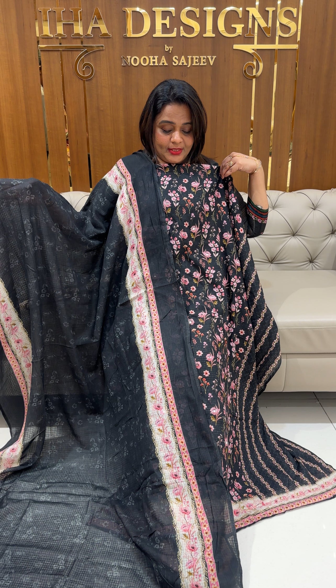 PRINTED COTTON UNSTITCHED SALWAR SUITS - IHA 25004