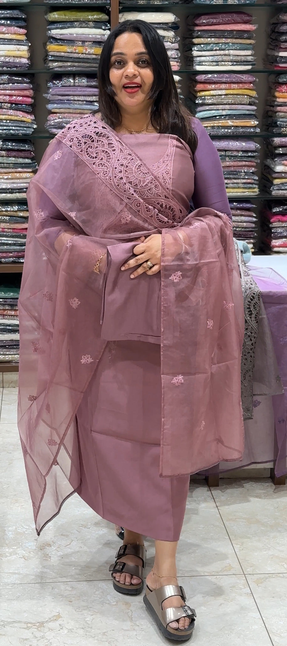 CUT WORKED UNSTITCHED SALWAR SUITS - IHA 22199