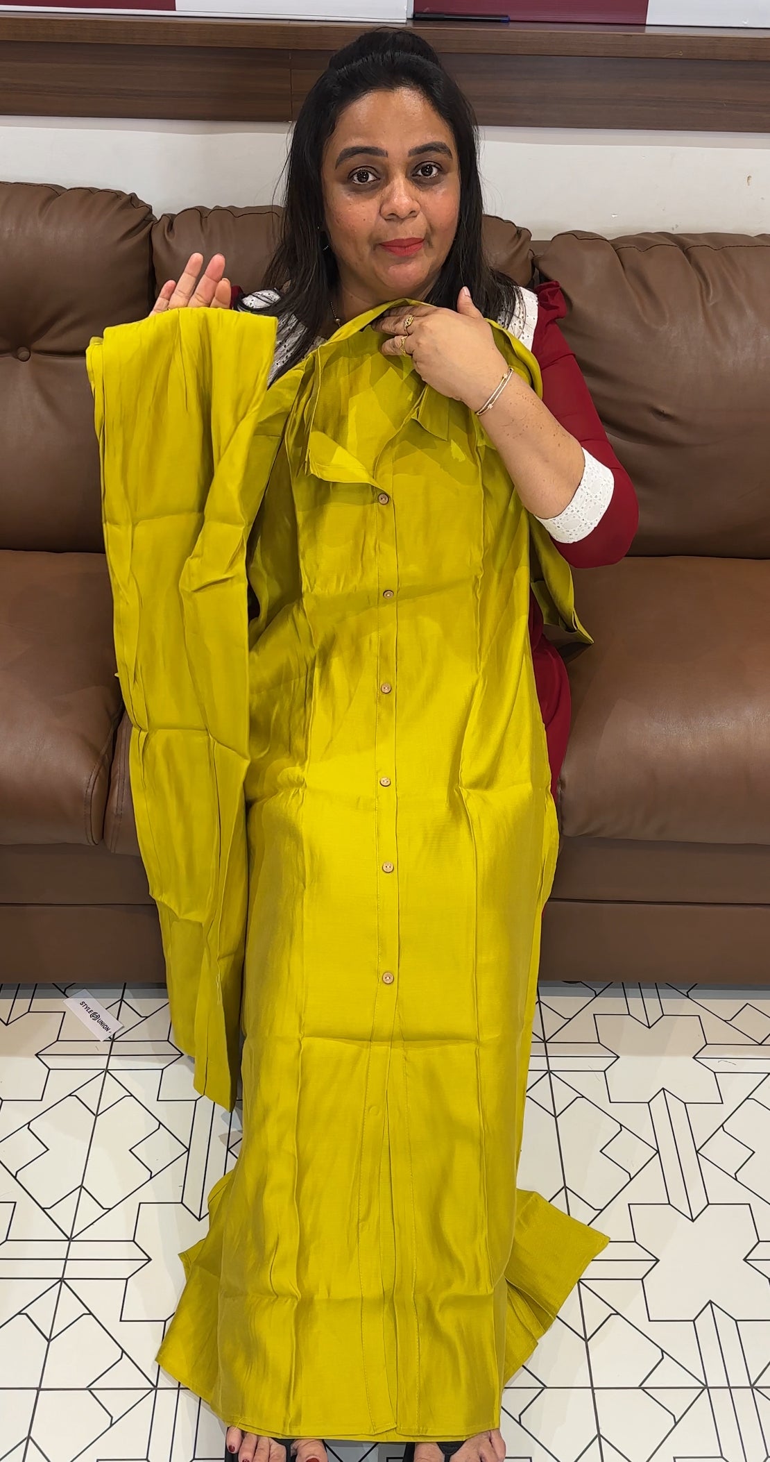 MUL CHANDERI LONG TOP AND BOTTOM - IHA 27846